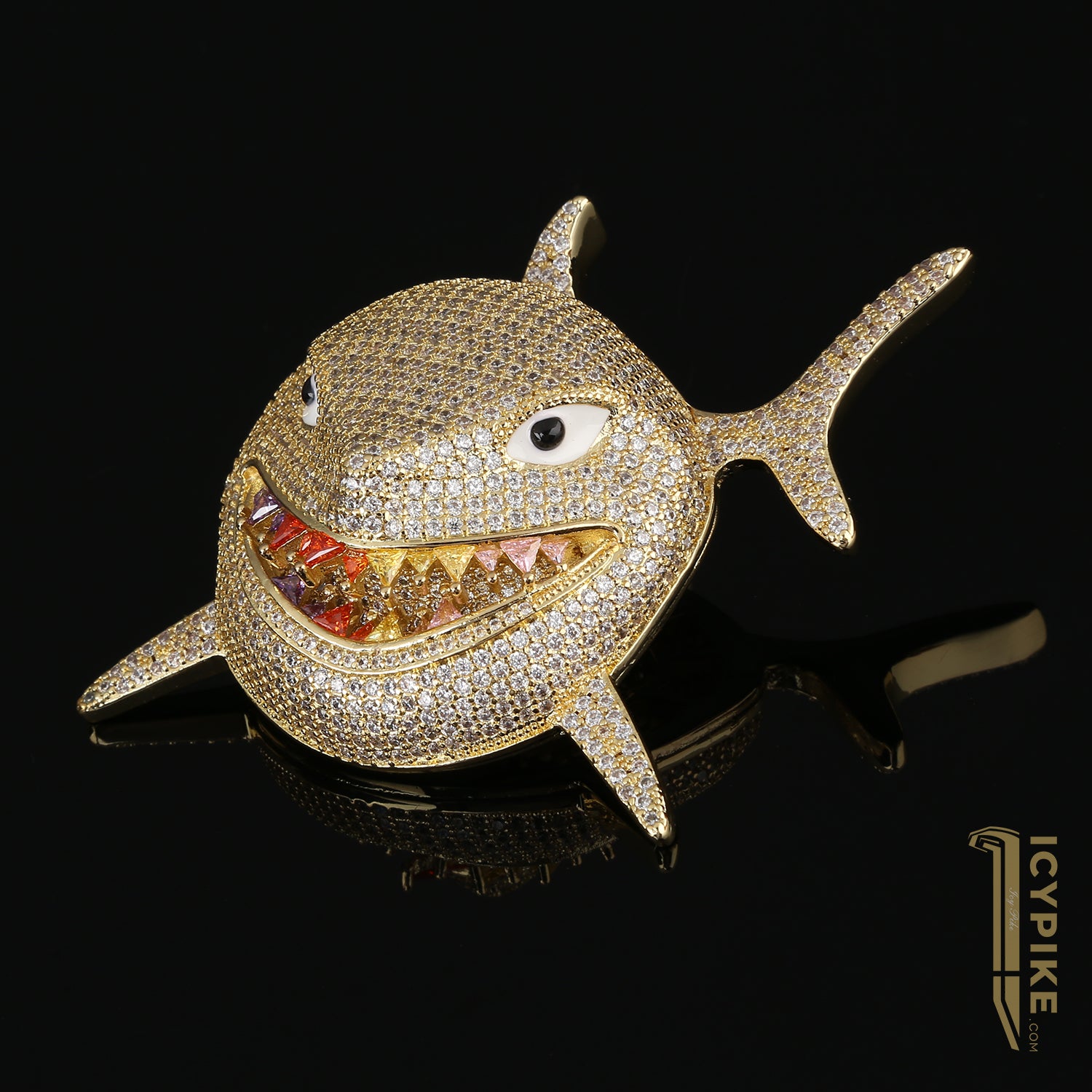 70mm*60mm*33mm 14K Gold Plated Shark Pendant - {{ cuban link}} Pendant