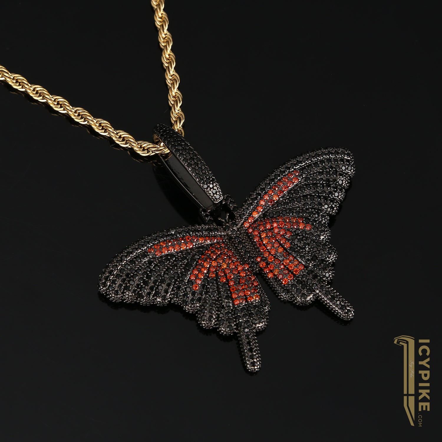 55mm*50mm*13mm 14K Gold Plated Butterfly Pendant - {{ cuban link}} Pendant