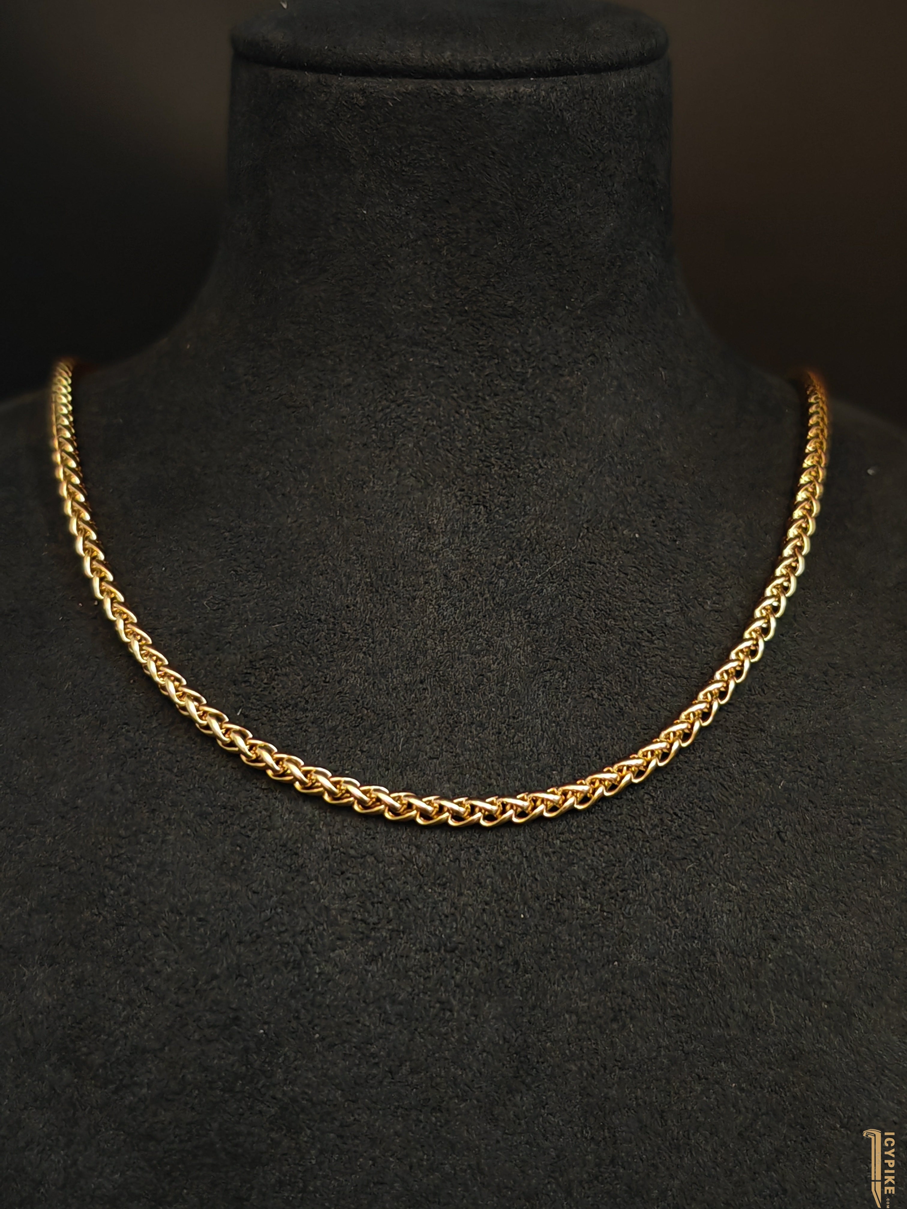 5mm Gold Plated Twisted Rope Chain - {{ cuban link}} Chain