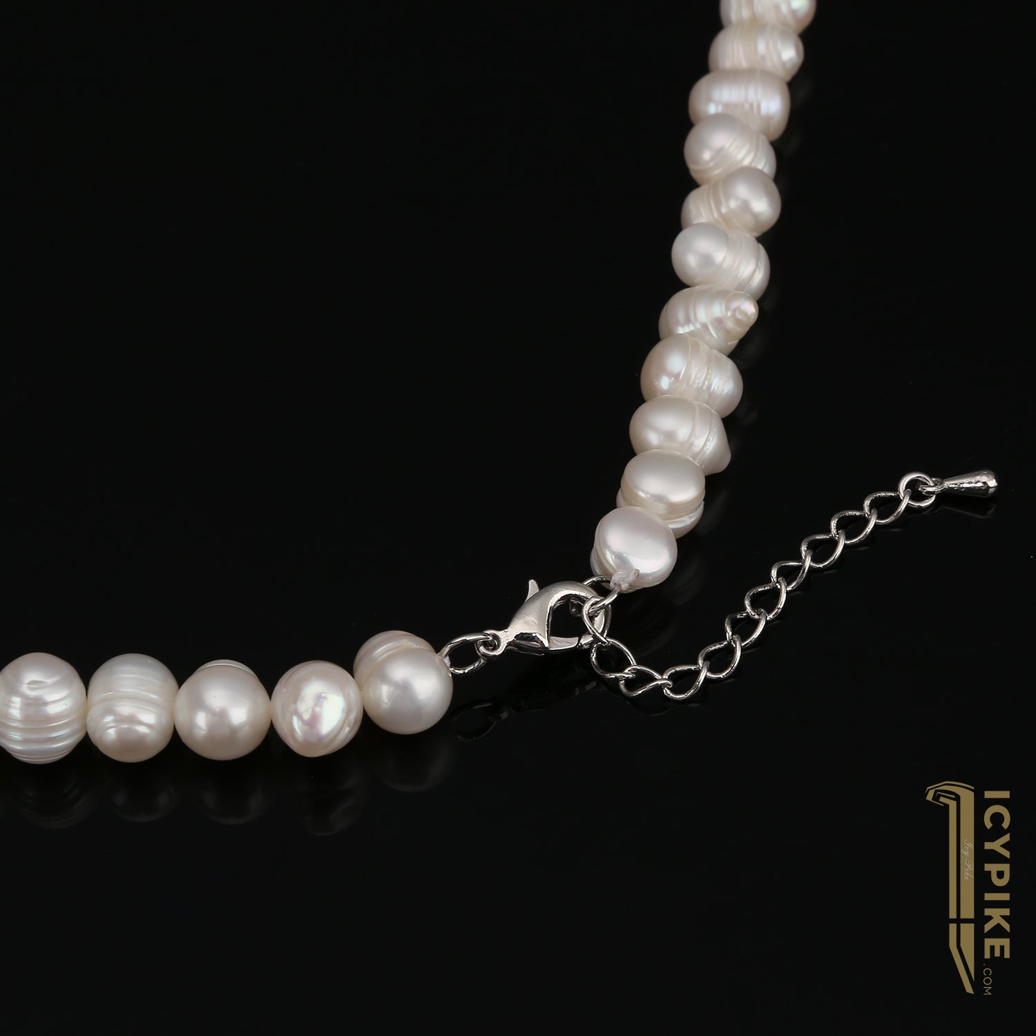 8-9mm Natural Pearl Necklace - {{ cuban link}} Chain