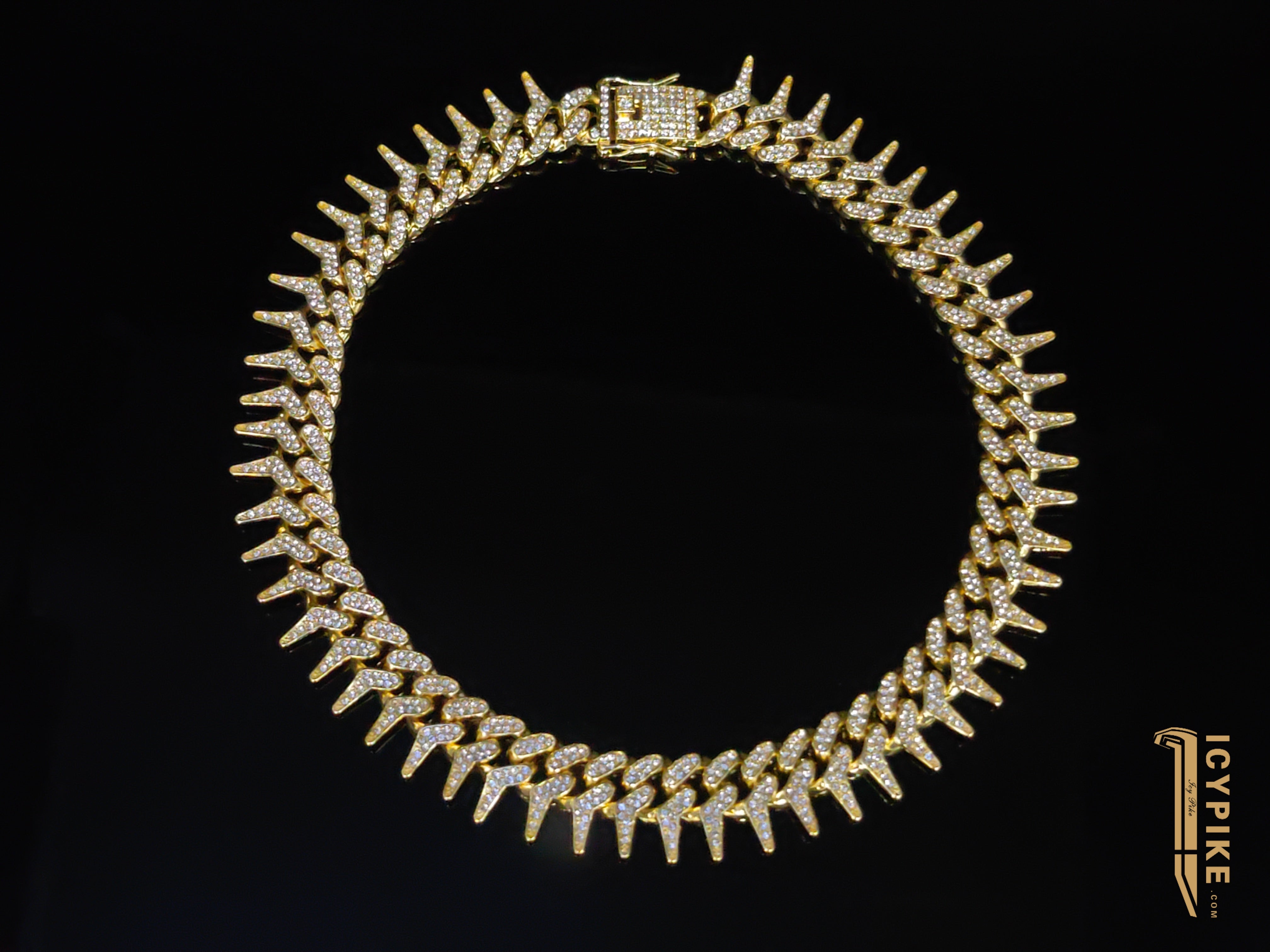 20mm Gold Plated Fish Bone Cuban Link Chain - {{ cuban link}} Chain