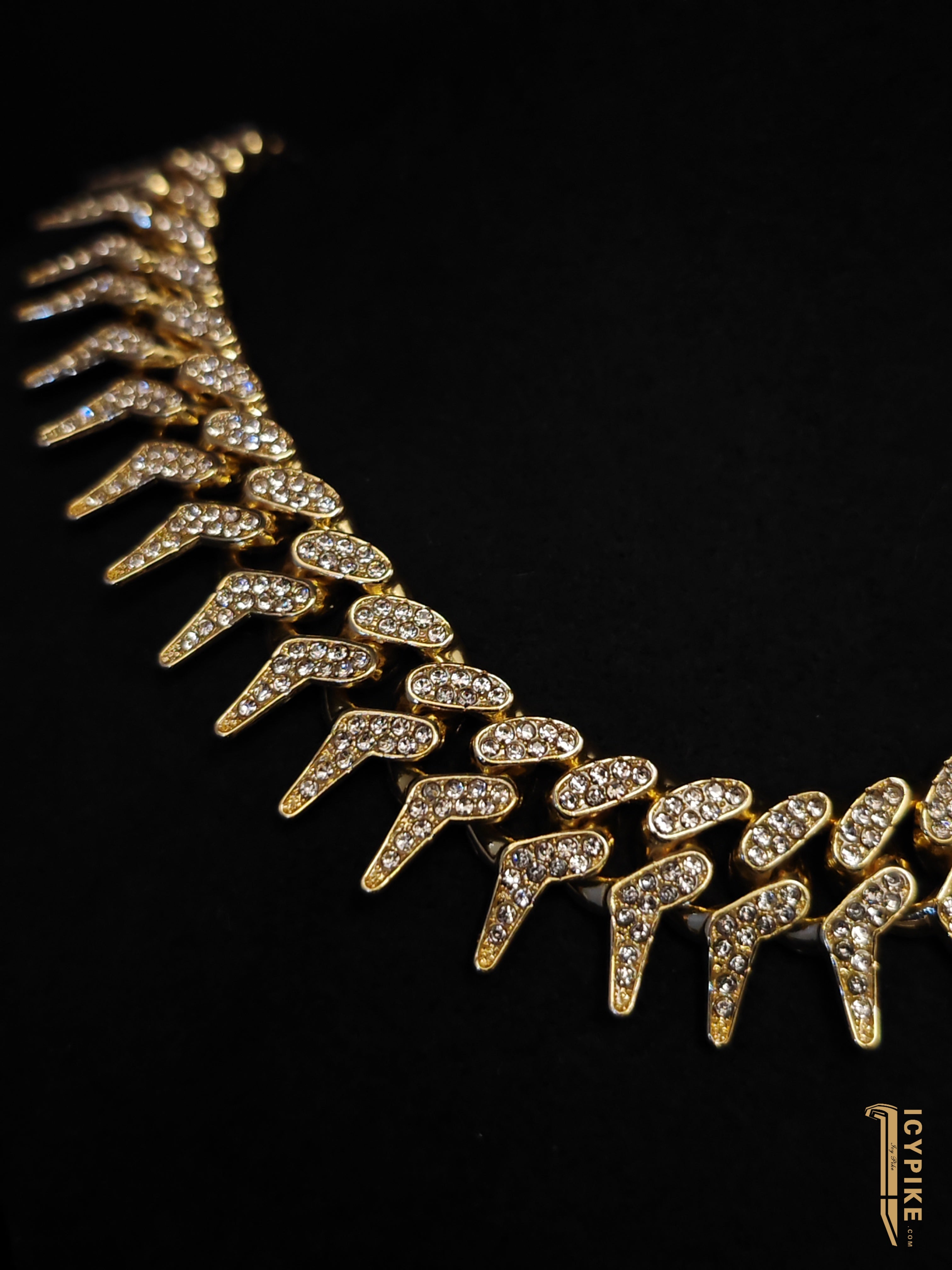 20mm Gold Plated Fish Bone Cuban Link Chain - {{ cuban link}} Chain