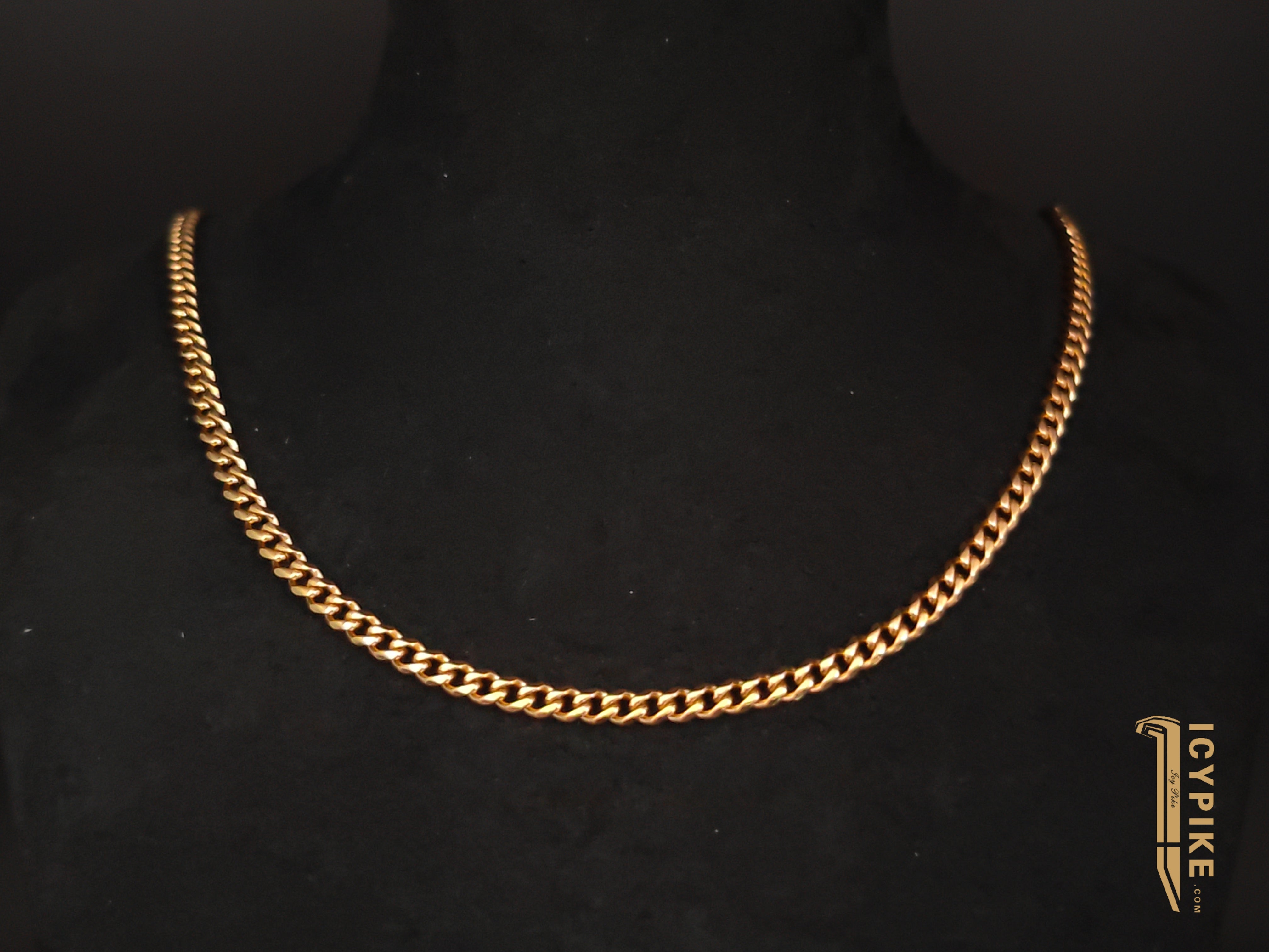 3mm Gold Plated Cuban Link Chain - {{ cuban link}} Chain