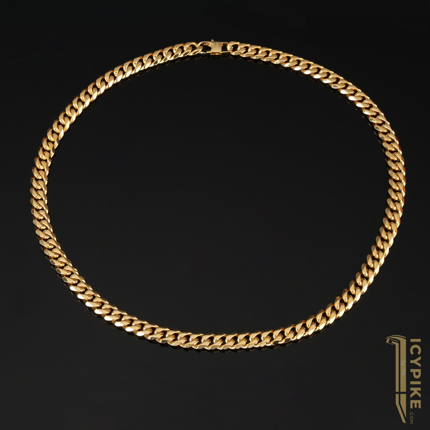 8mm Gold Plated Cuban Link Chain - {{ cuban link}} Chain