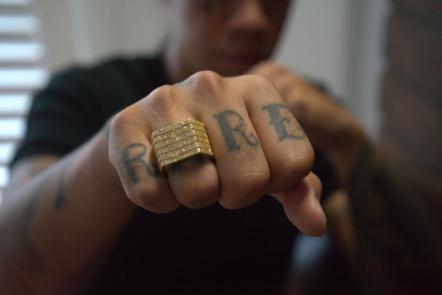18K Gold Plated Row Iced Ring