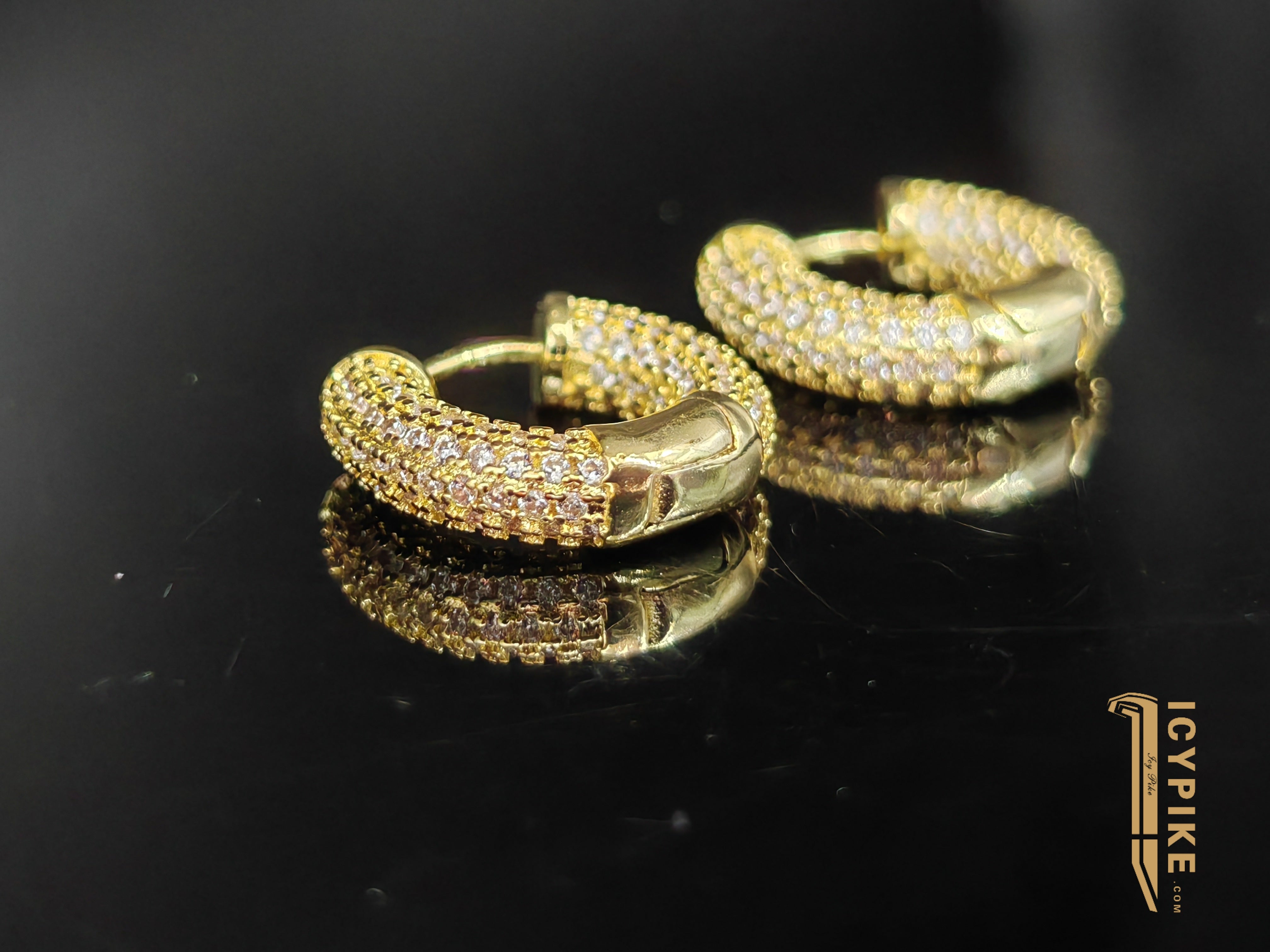 18K Gold Plated Loop Earrings - {{ cuban link}} Earrings