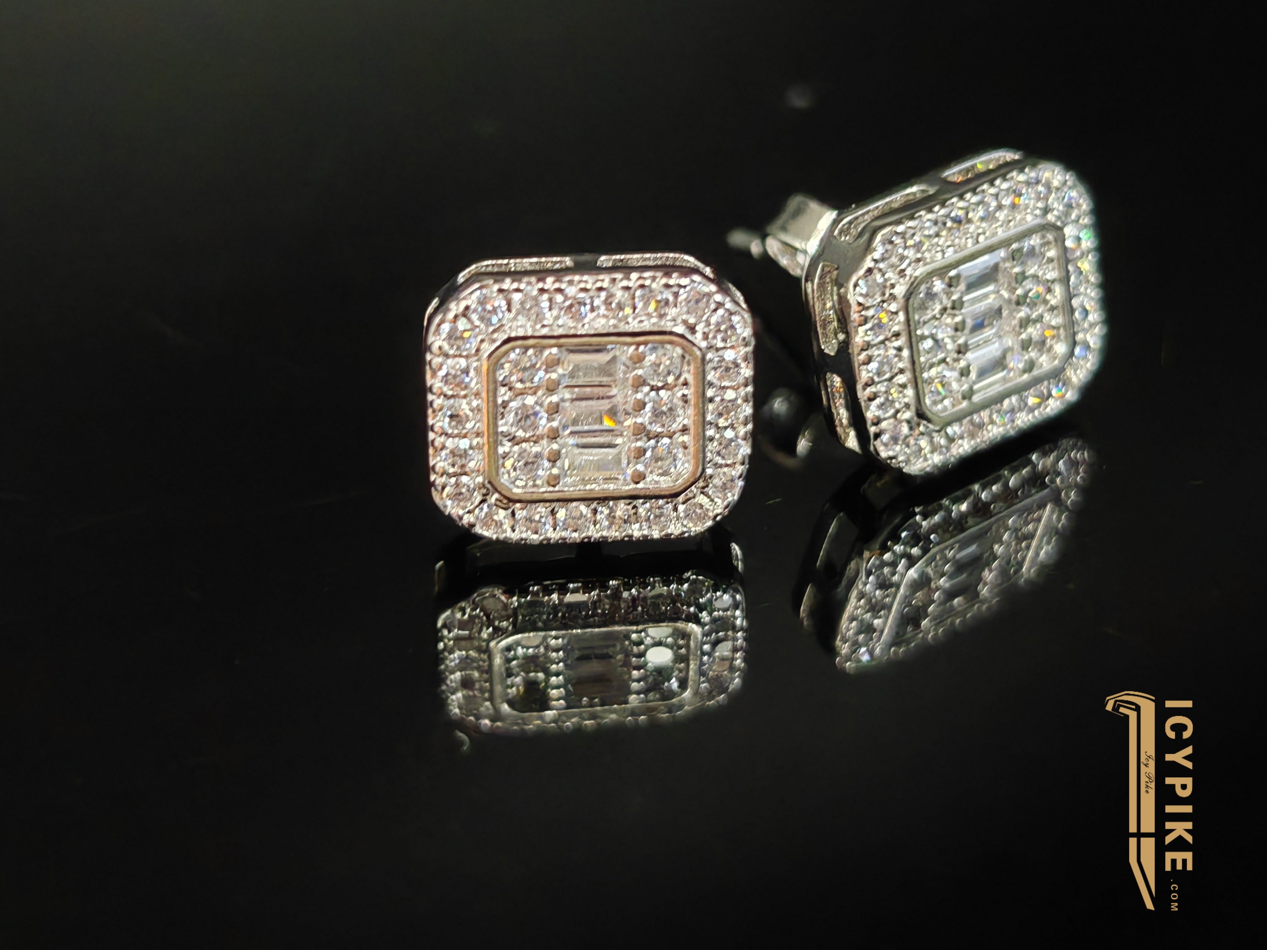 18K Gold Plated Square Earrings - {{ cuban link}} Earrings