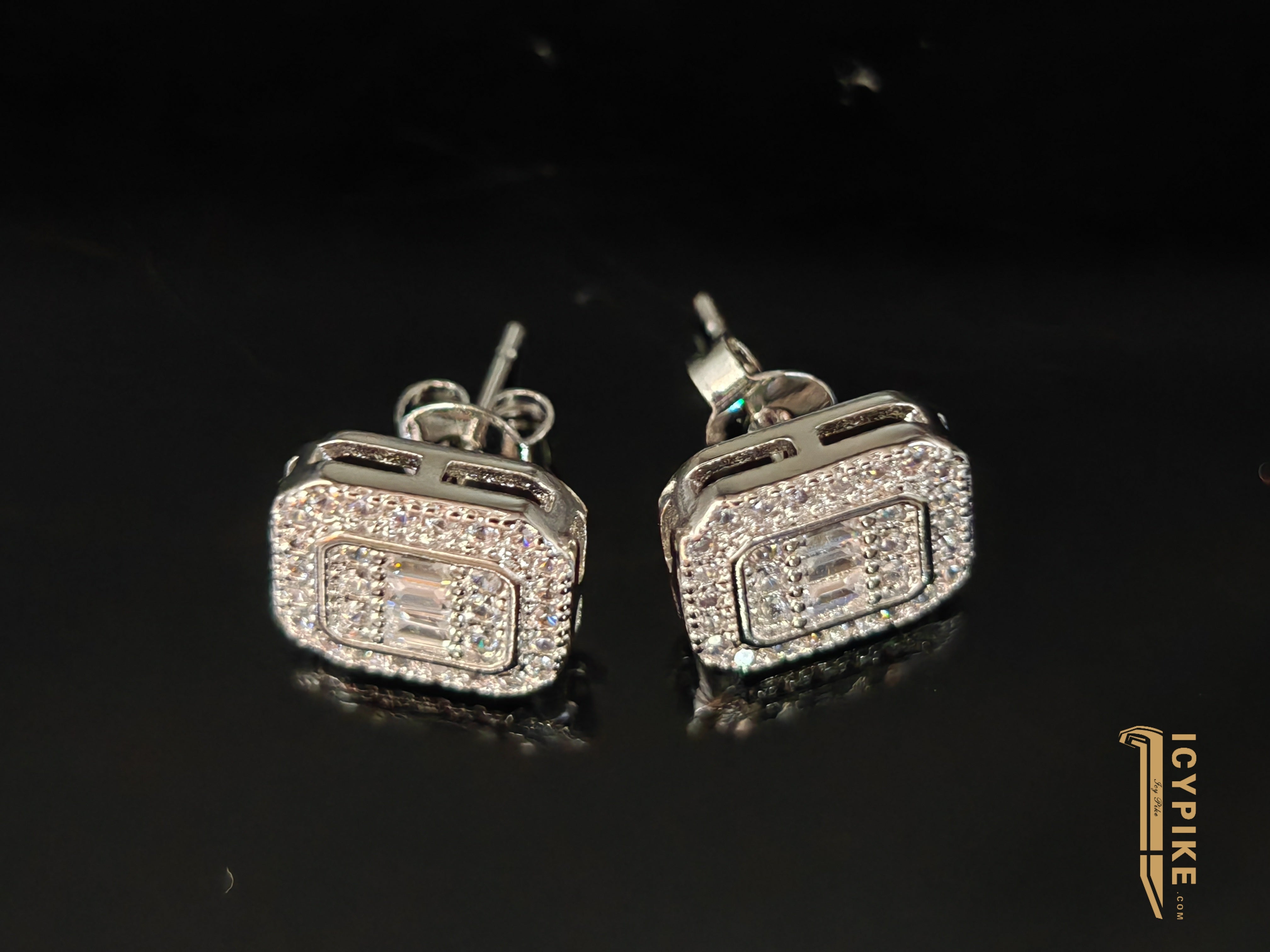 18K Gold Plated Square Earrings - {{ cuban link}} Earrings