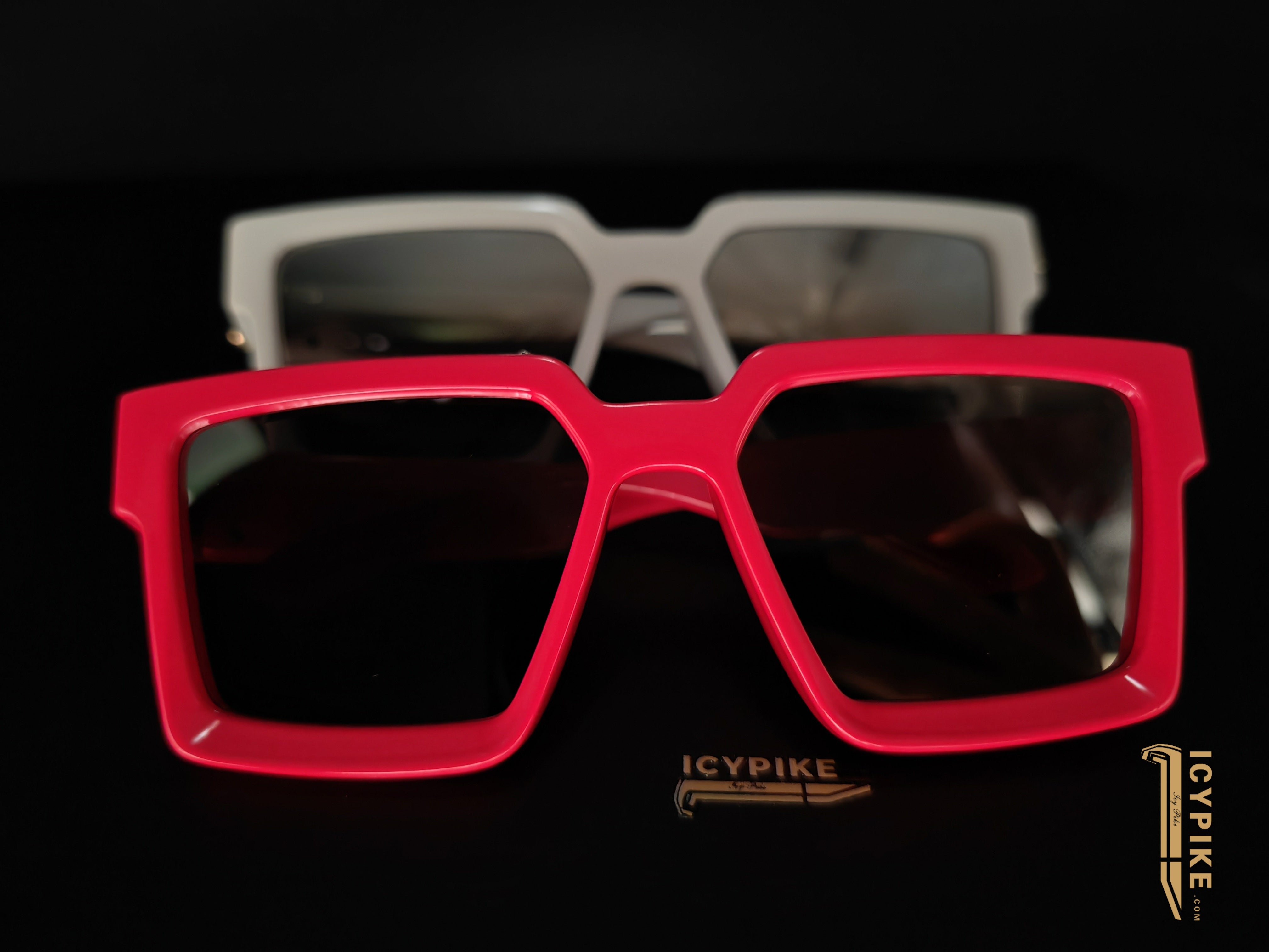 ICYPIKE WHITE SQUARE SUNGLASSES RAPPER STYLE - {{ cuban link}} Sunglasses