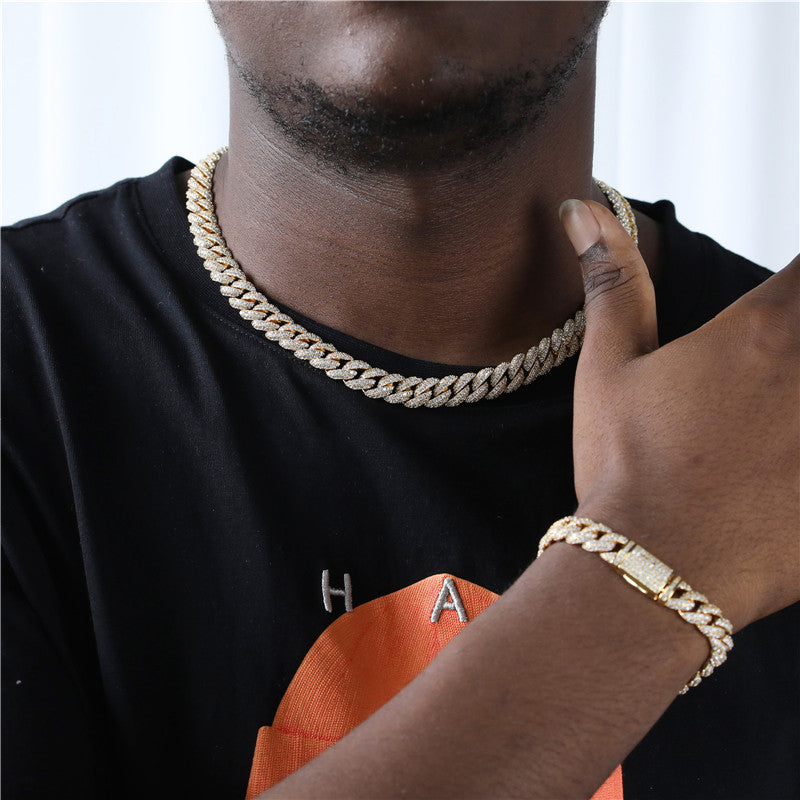 10MM 18K Gold DIAMOND CUBAN CHAIN IN GOLD