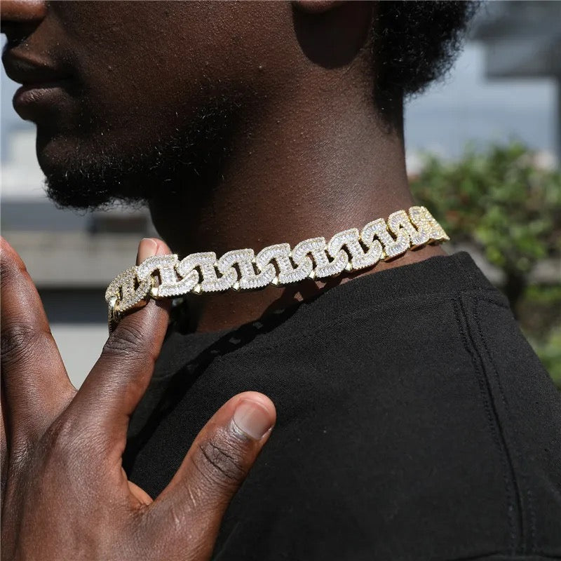 17mm 18K Gold Plated Cuban Link Chain
