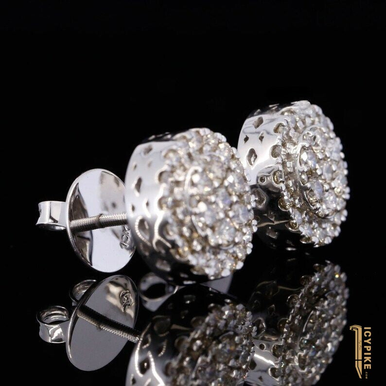 Custom Moissanite Earrings Iced Out Hip Hop Jewelry - {{ cuban link}} Earrings