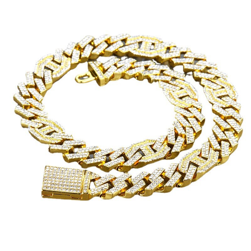 20mm14K Gold Plated Iced Cuban Chain - {{ cuban link}} Chain