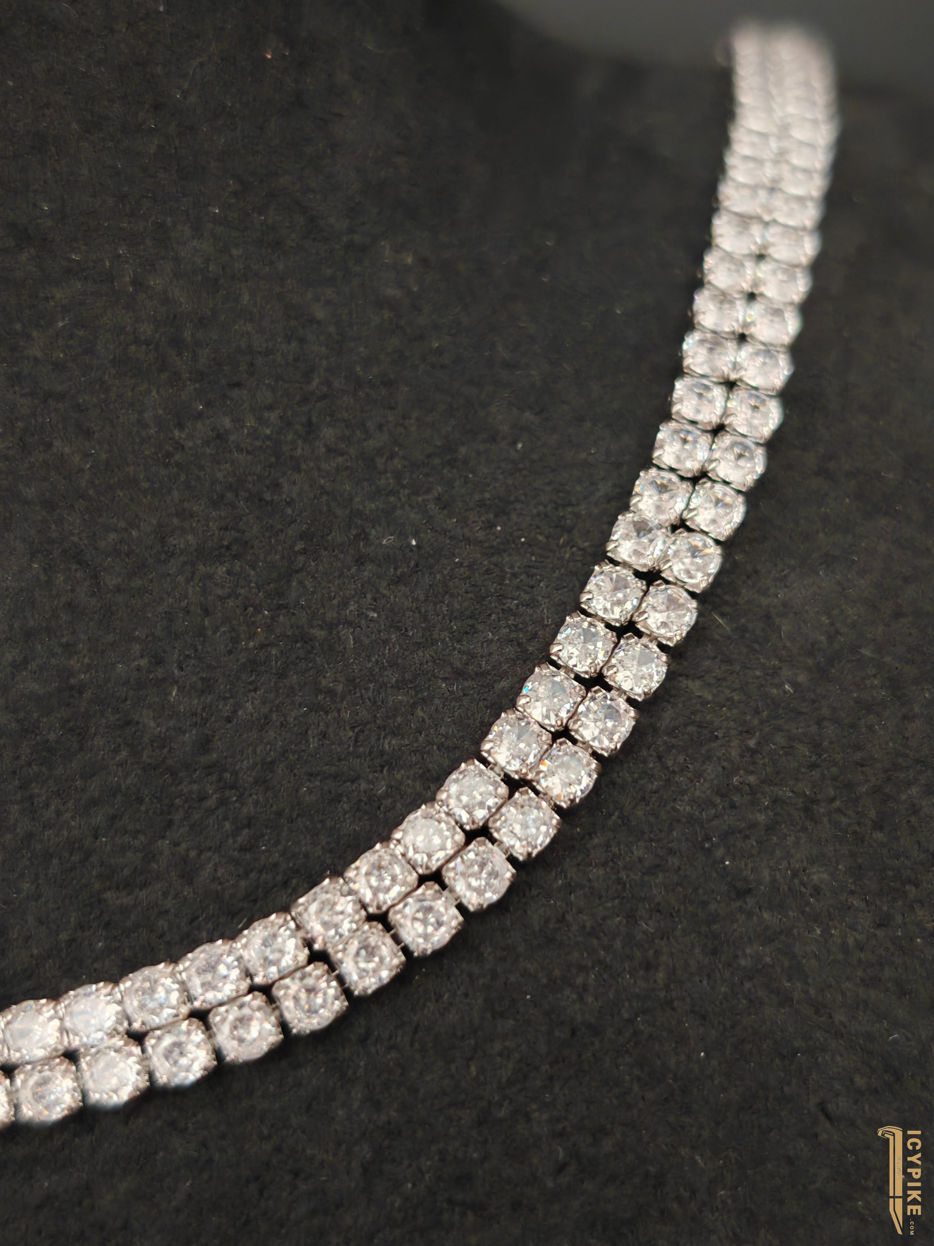 6mm 14K Gold Plated Tennis Necklace - {{ cuban link}} Chain