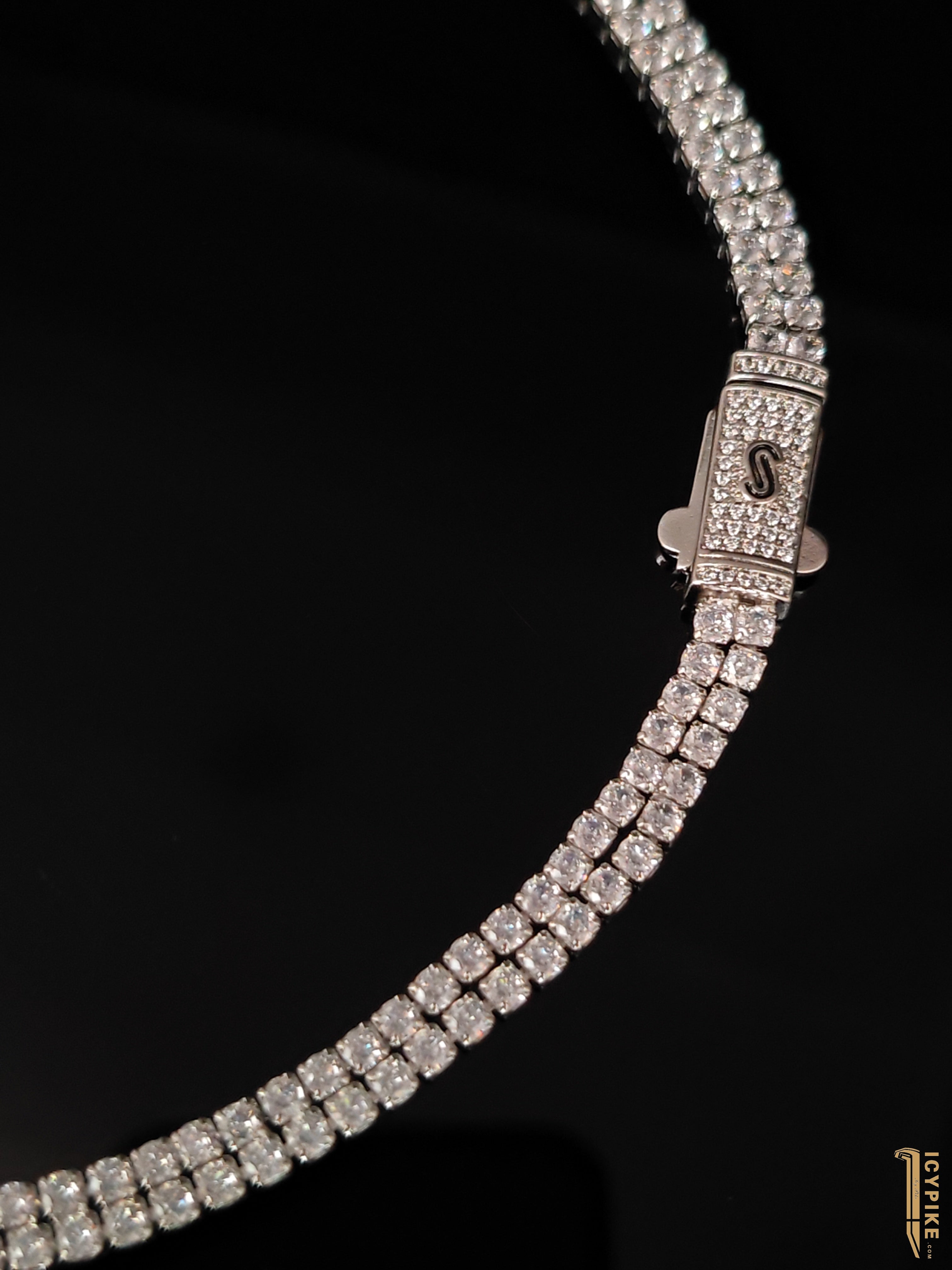 6mm 14K Gold Plated Tennis Necklace - {{ cuban link}} Chain