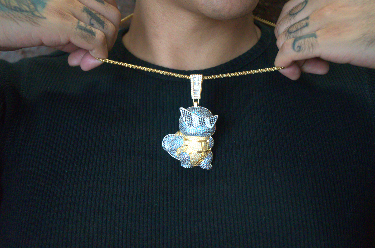18K Gold Squirtle Pendant