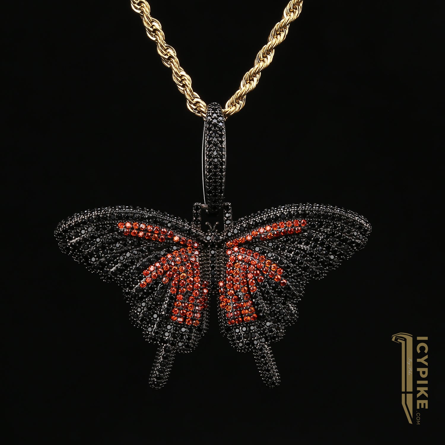 55mm*50mm*13mm 14K Gold Plated Butterfly Pendant - {{ cuban link}} Pendant