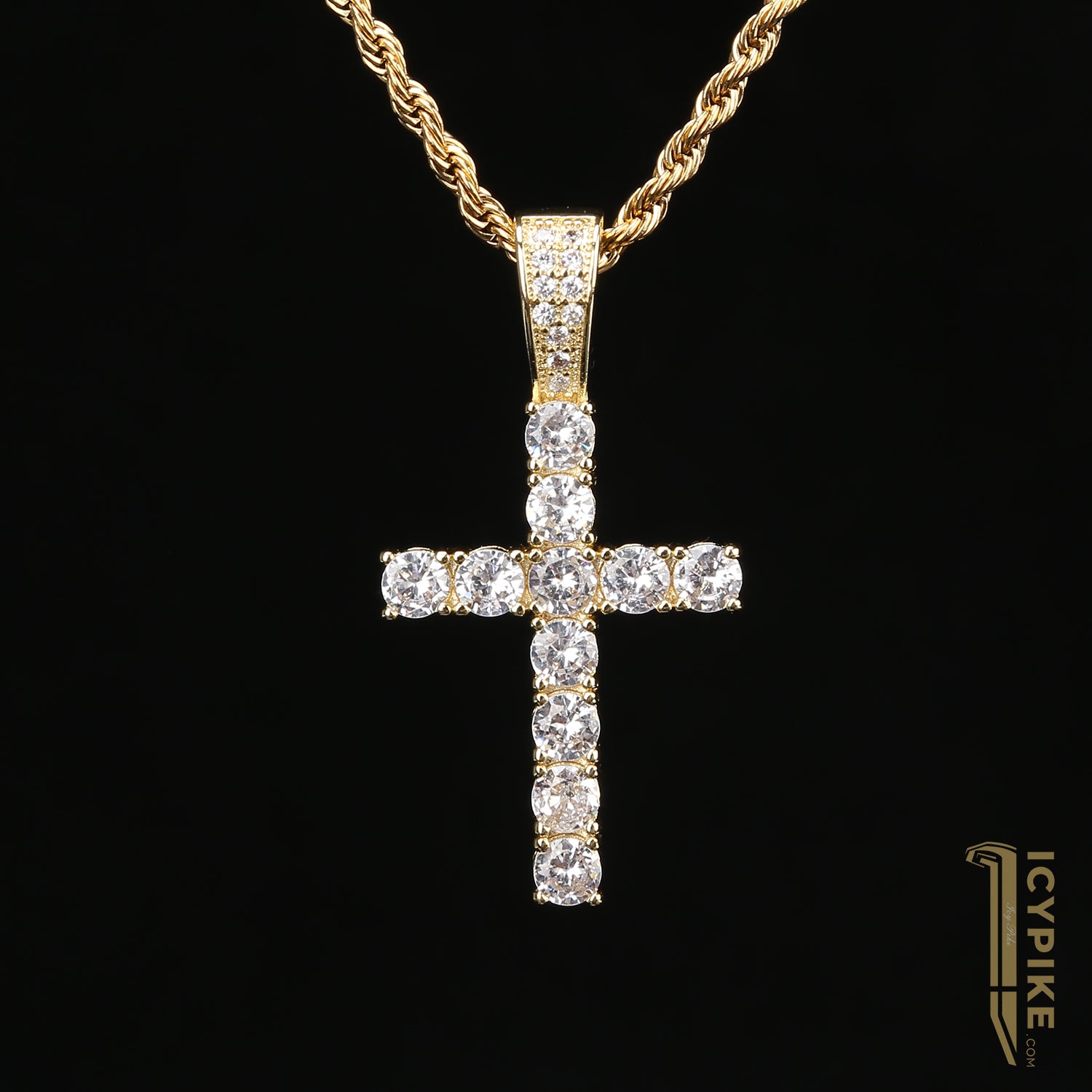 50mm*25mm*10mm 14K Gold Plated Cross Pendant - {{ cuban link}} Pendant