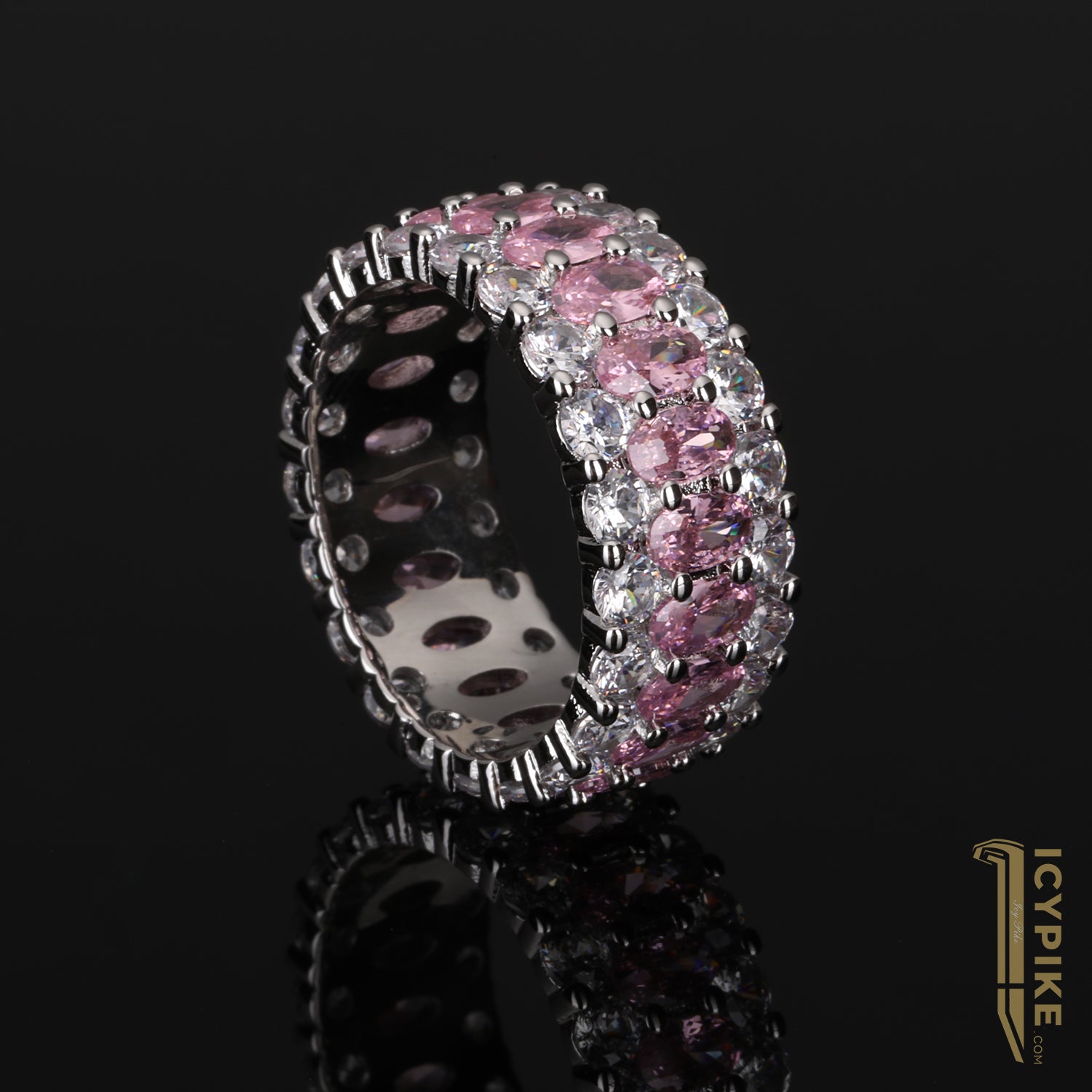 14K Gold Plated Oval Ring - {{ cuban link}} Ring