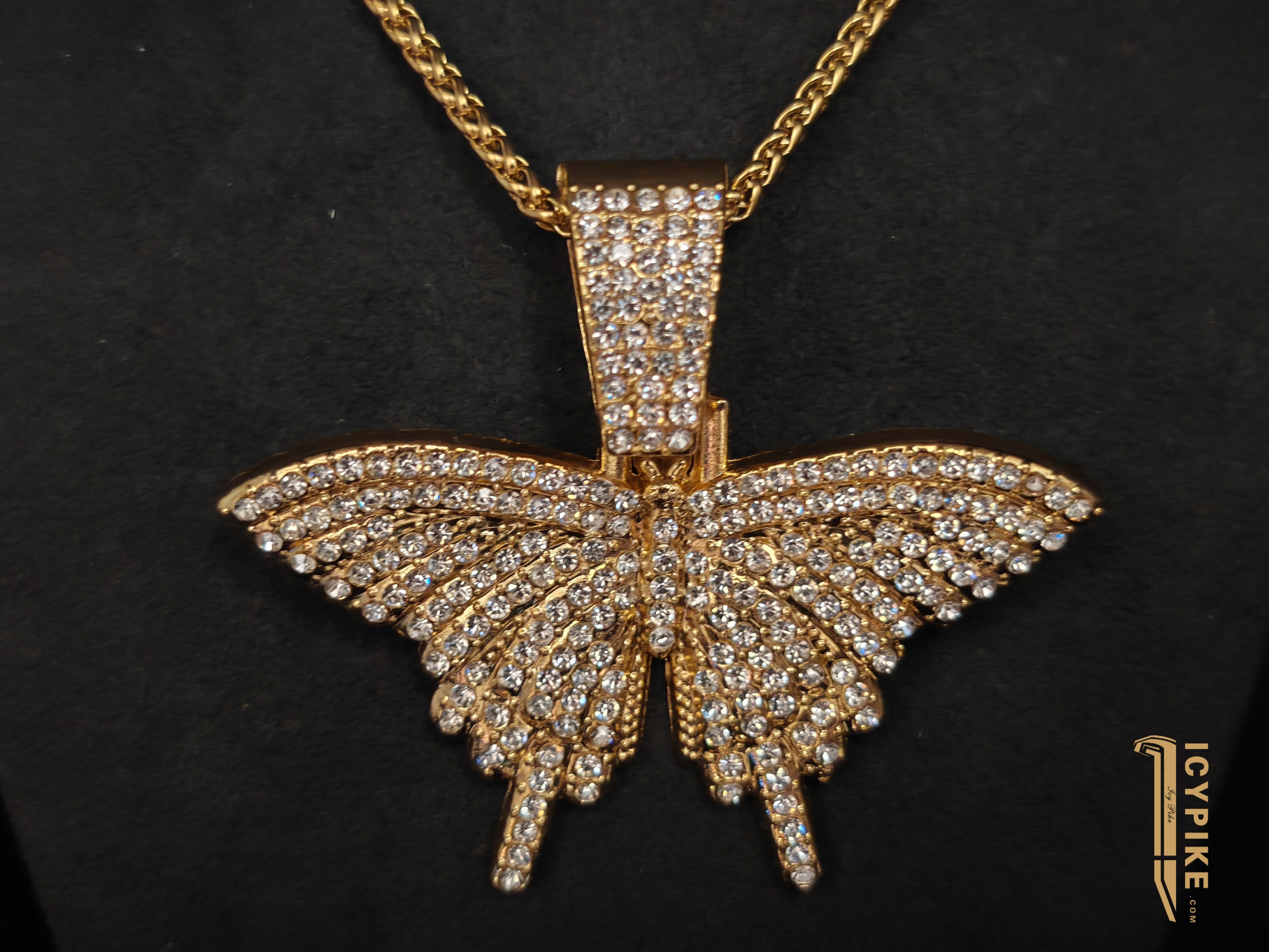 52mm*70mm*18mm Gold Plated Butterfly Pendant - {{ cuban link}} Pendant
