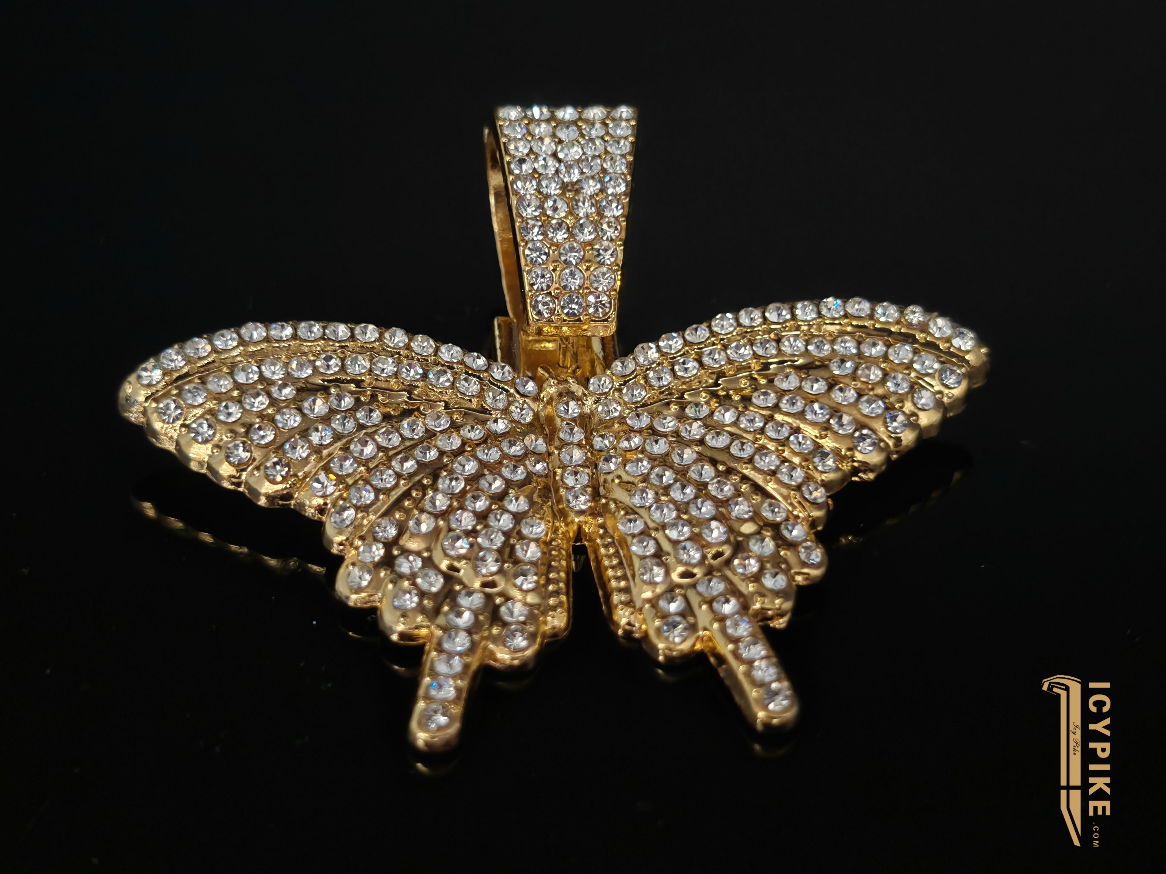 52mm*70mm*18mm Gold Plated Butterfly Pendant - {{ cuban link}} Pendant