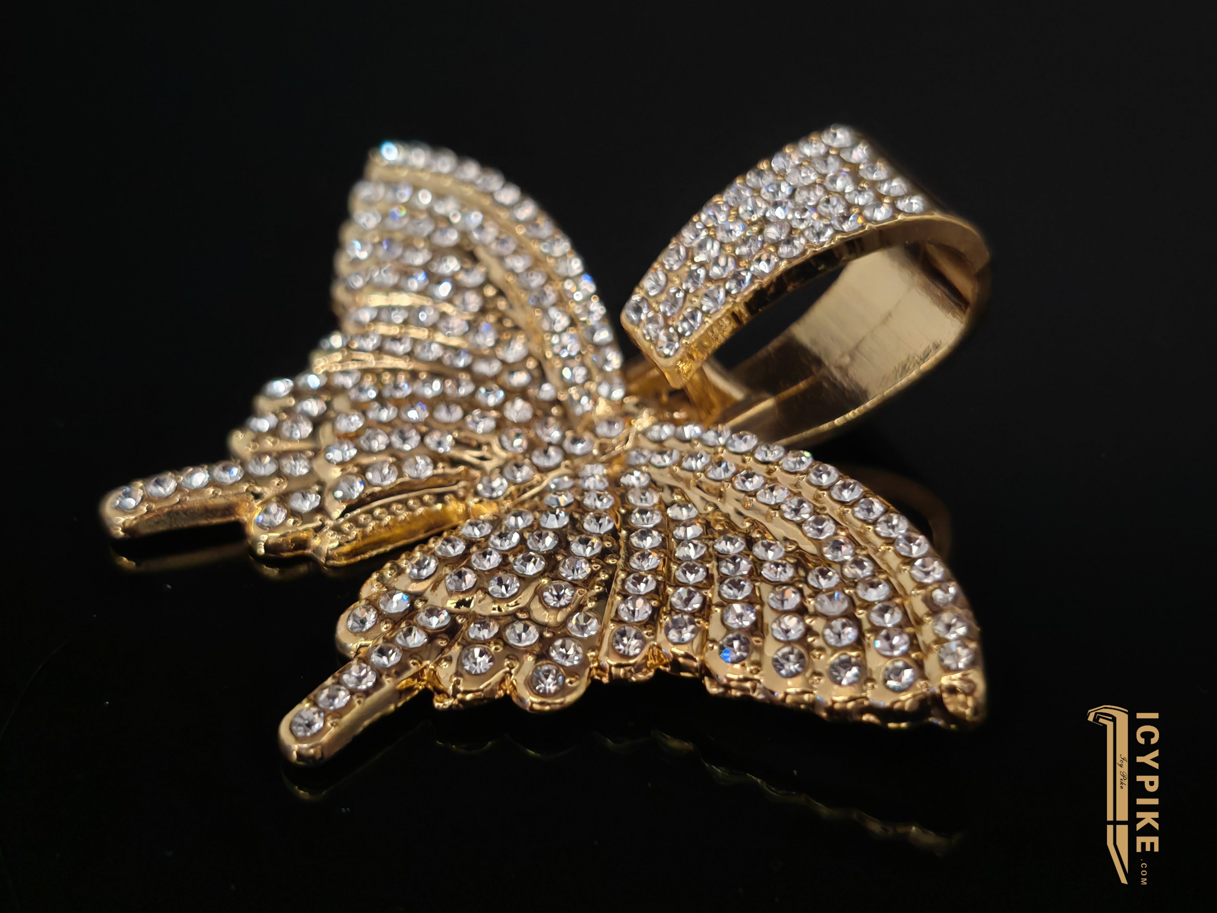 52mm*70mm*18mm Gold Plated Butterfly Pendant - {{ cuban link}} Pendant