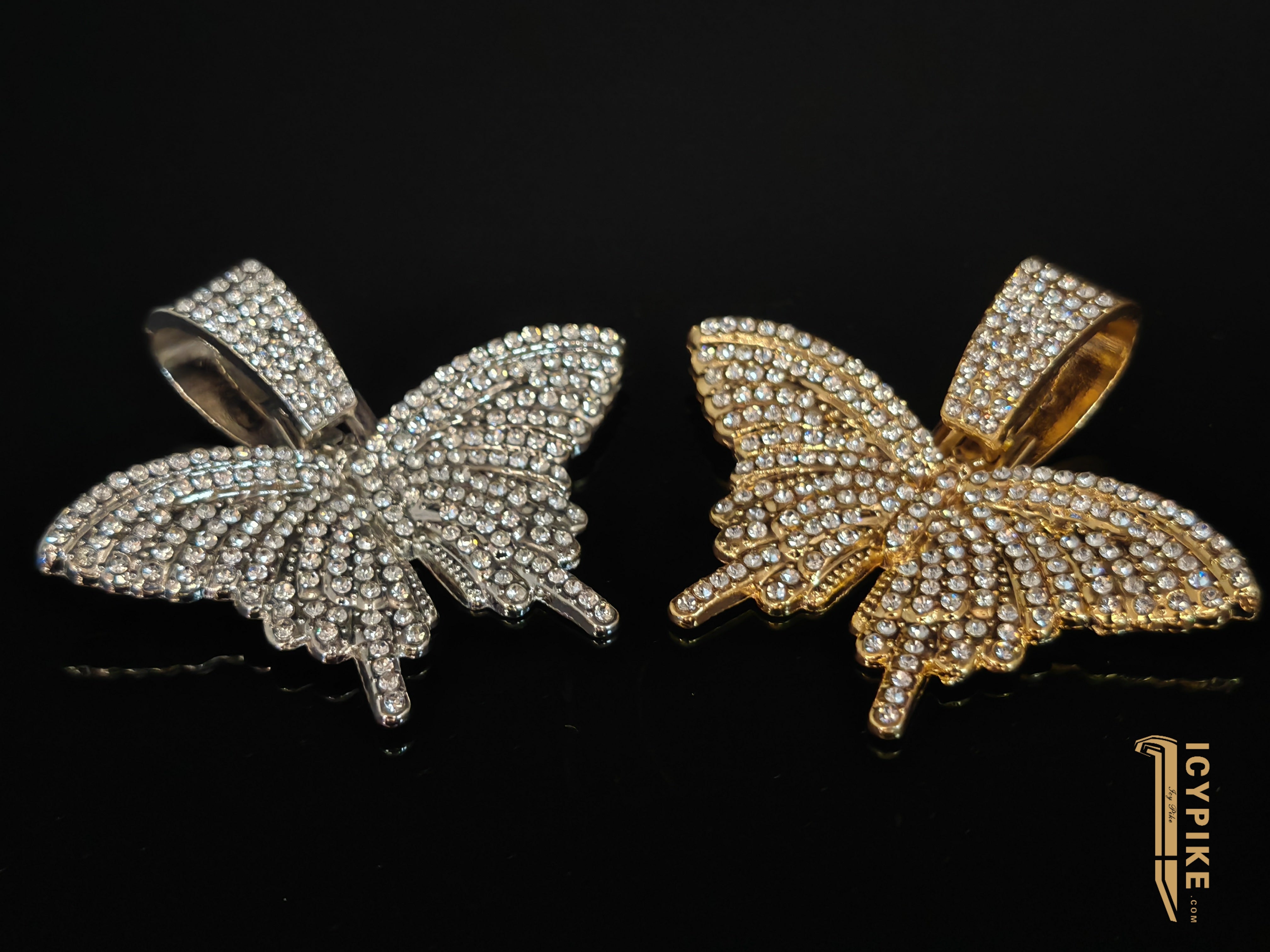 52mm*70mm*18mm Gold Plated Butterfly Pendant - {{ cuban link}} Pendant