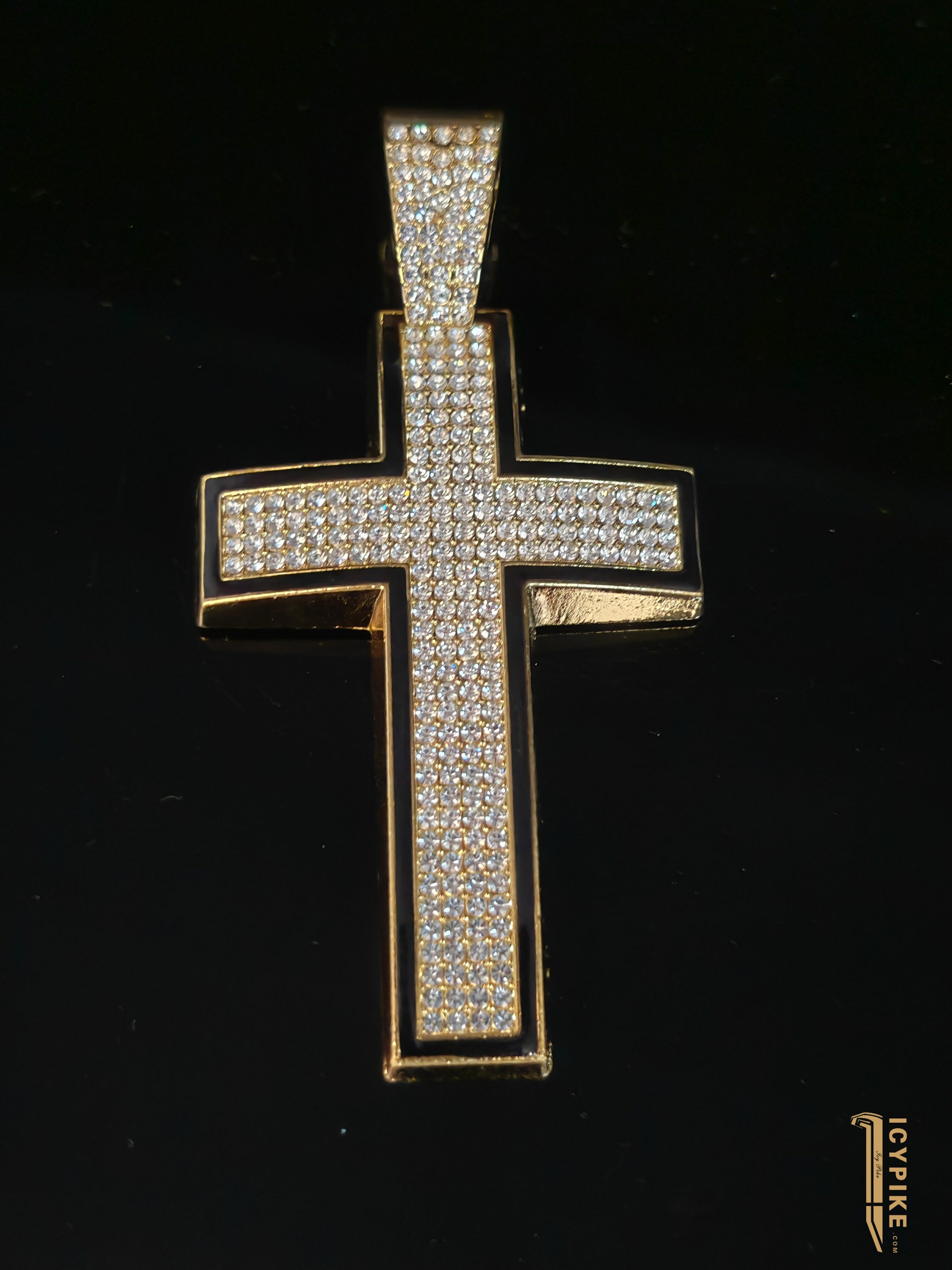 80mm*50mm*17mm Gold Plated Cross Pendant - {{ cuban link}} Pendant