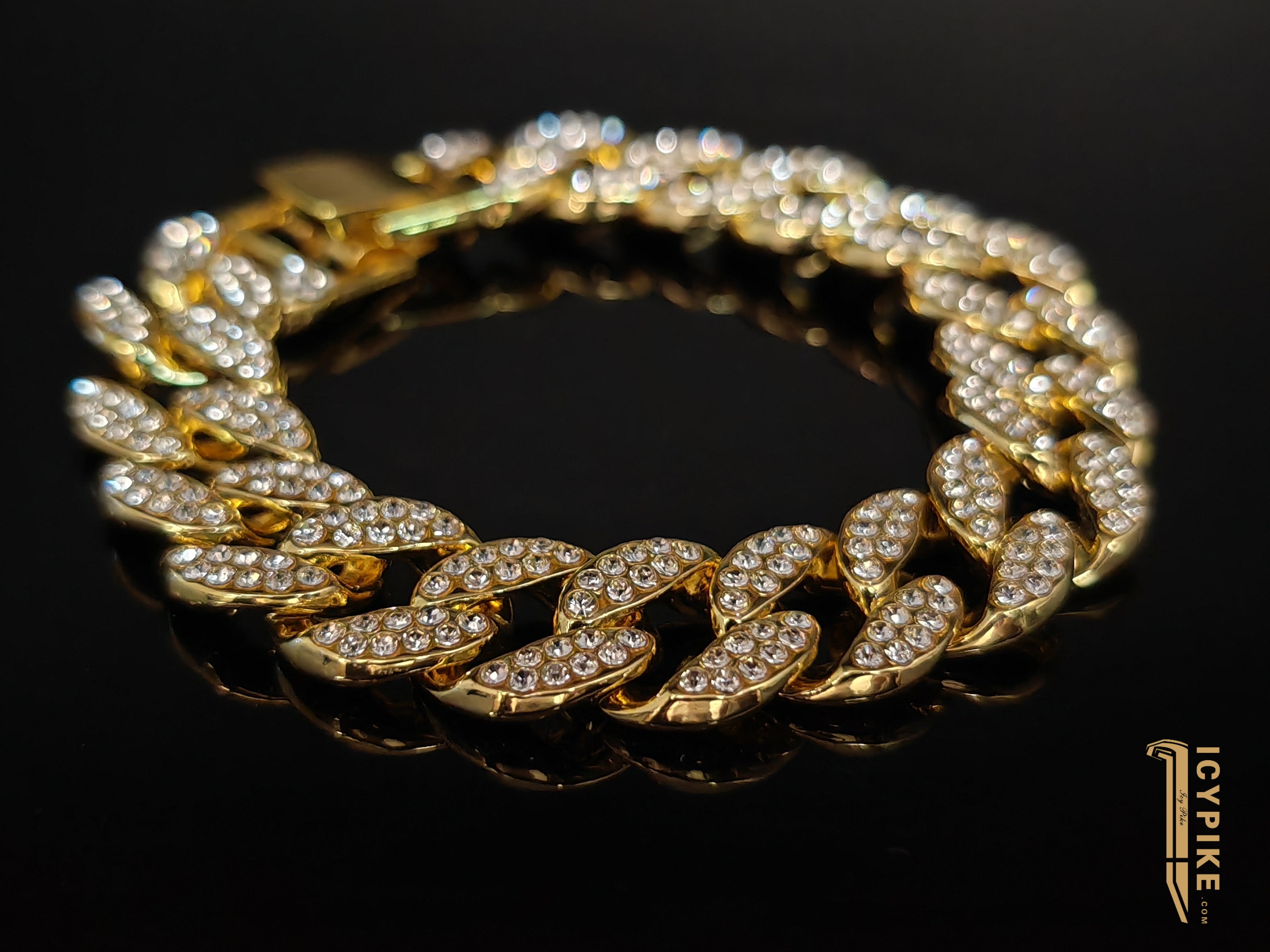 15mm Gold Plated Cuban Link Bracelet - {{ cuban link}} Bracelet