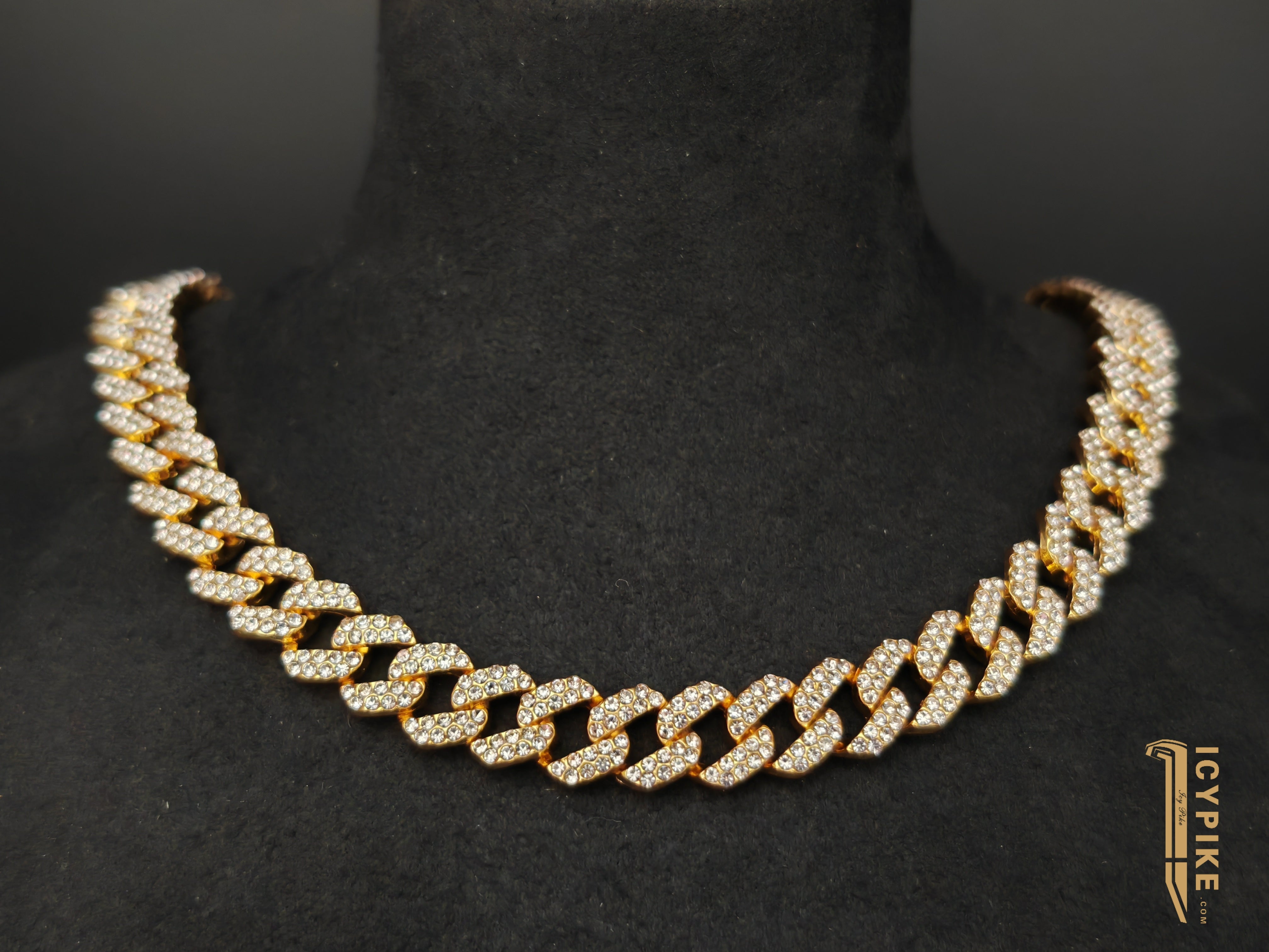 10mm Iced out Gold Plated Cuban Link Chain - {{ cuban link}} Chain