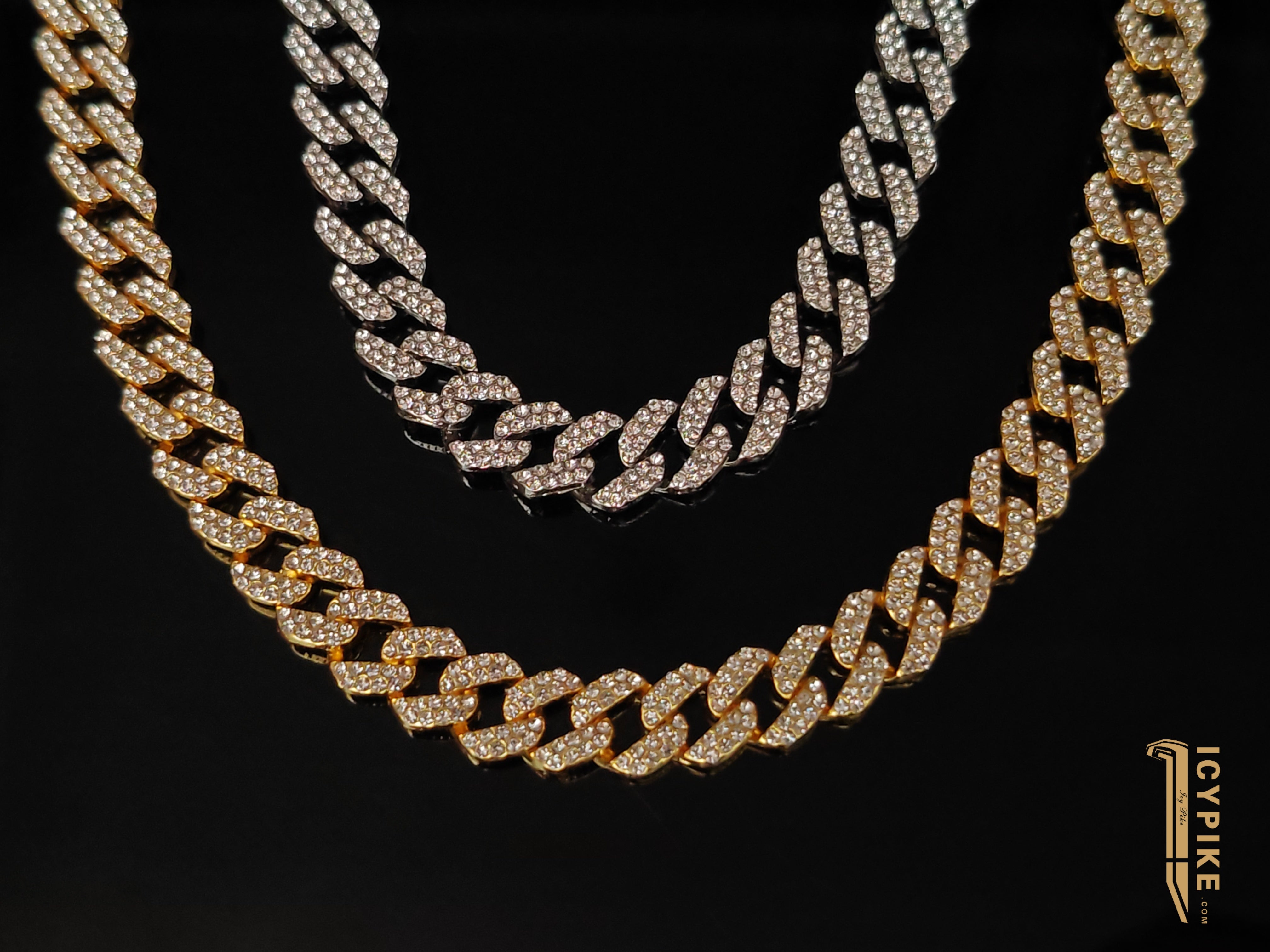 10mm Iced out Gold Plated Cuban Link Chain - {{ cuban link}} Chain