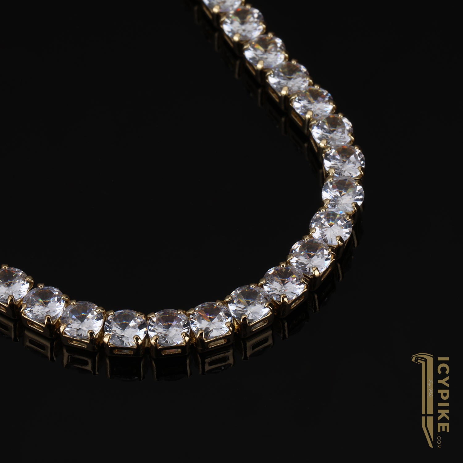 4mm Gold Plated Tennis Bracelet - {{ cuban link}} Bracelet