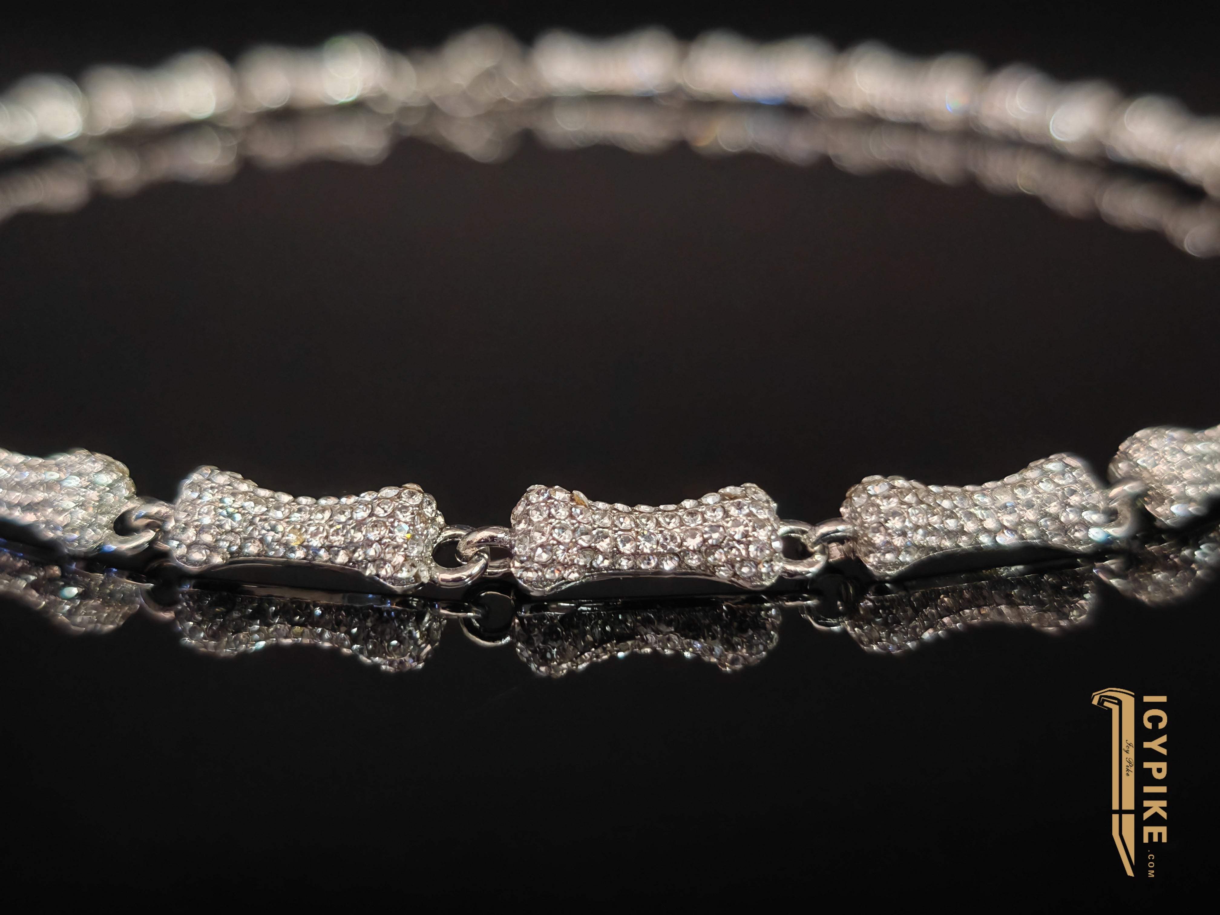 6.5mm Gold Plated Bone Necklace - {{ cuban link}} Chain