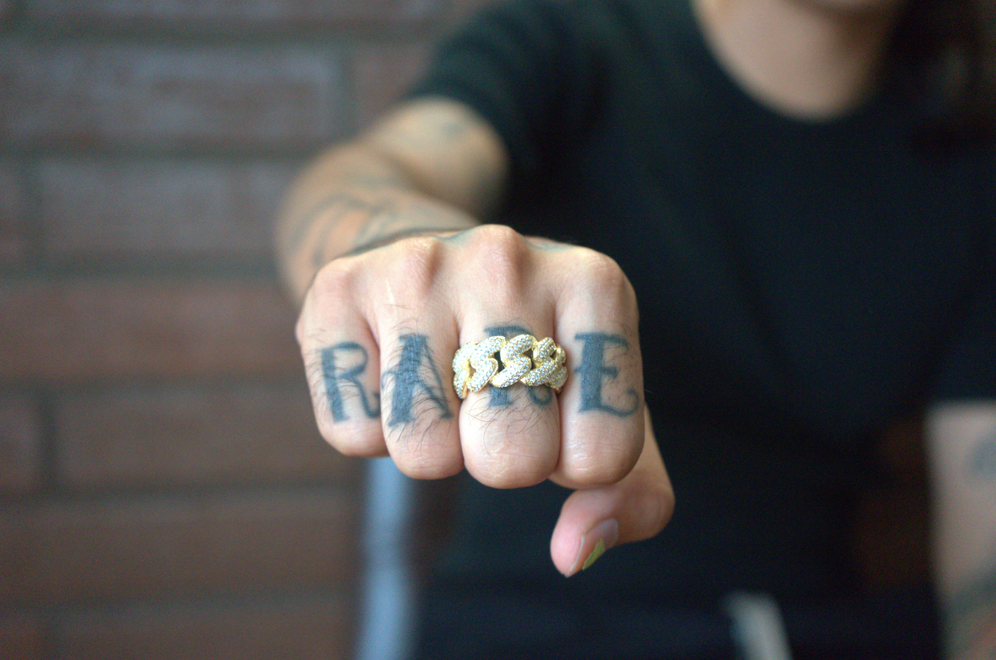 18K Gold Plated Cuban Iced Ring