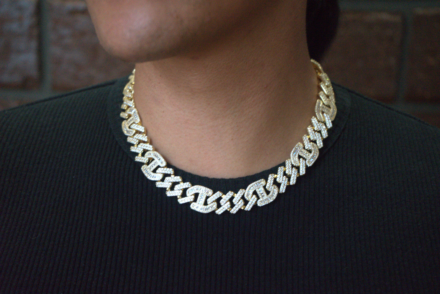 20mm 18K Gold Iced Cuban Chain