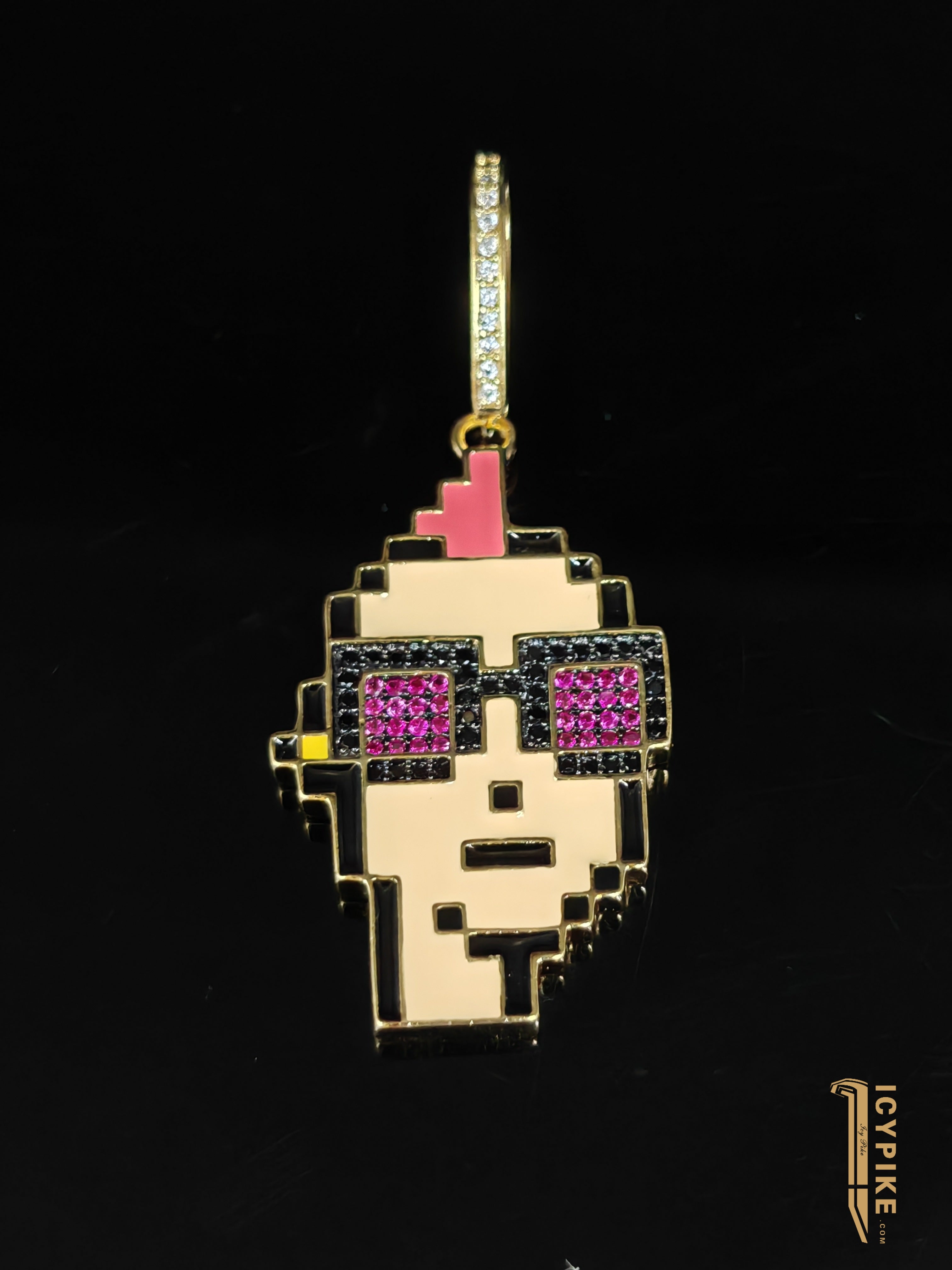 White Gold Plated NFT Pendant #2 - {{ cuban link}} Pendant