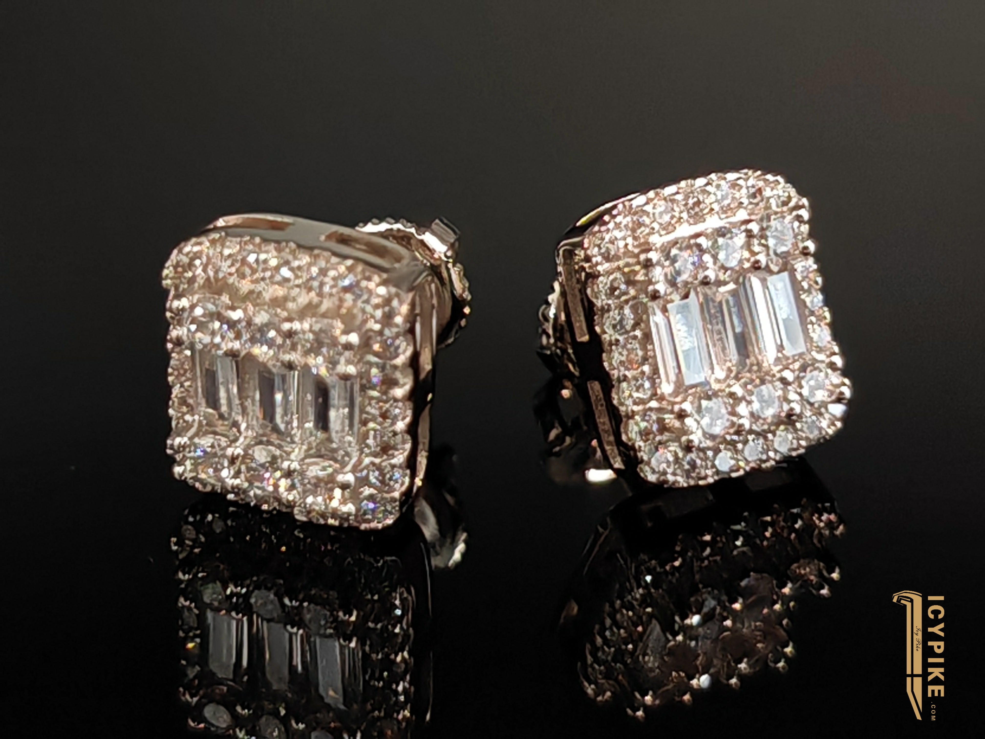18K Gold Plated Square Earrings - {{ cuban link}} Earrings