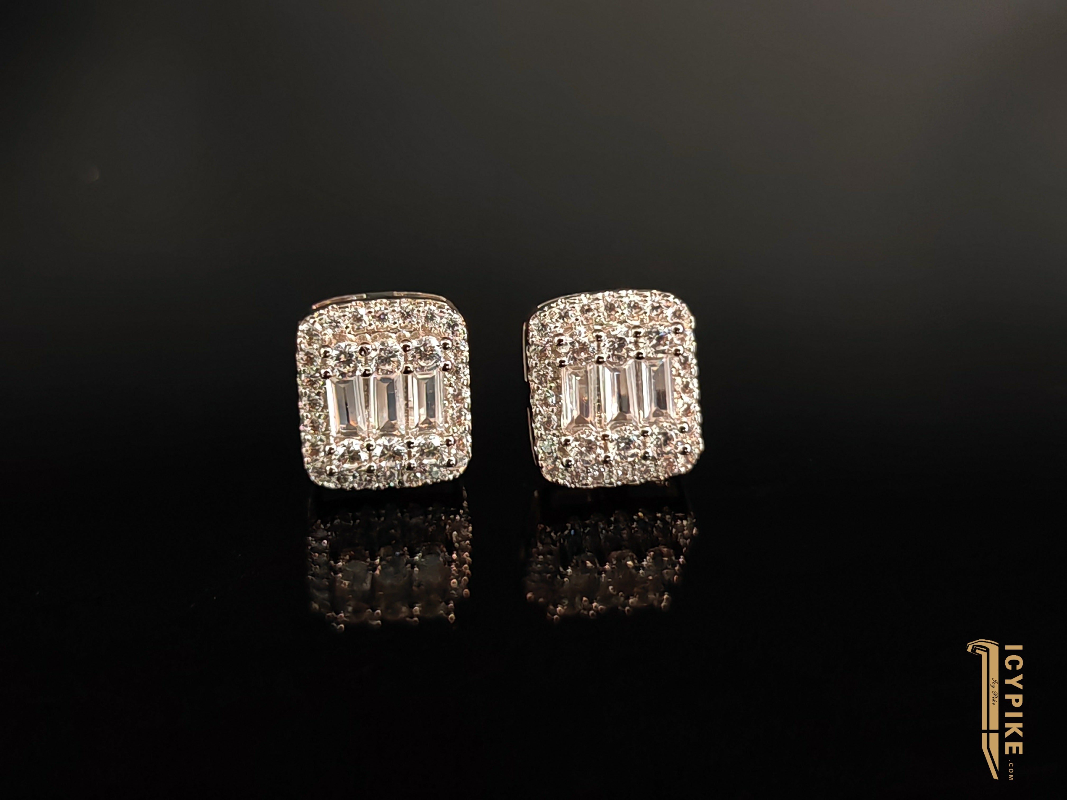 18K Gold Plated Square Earrings - {{ cuban link}} Earrings