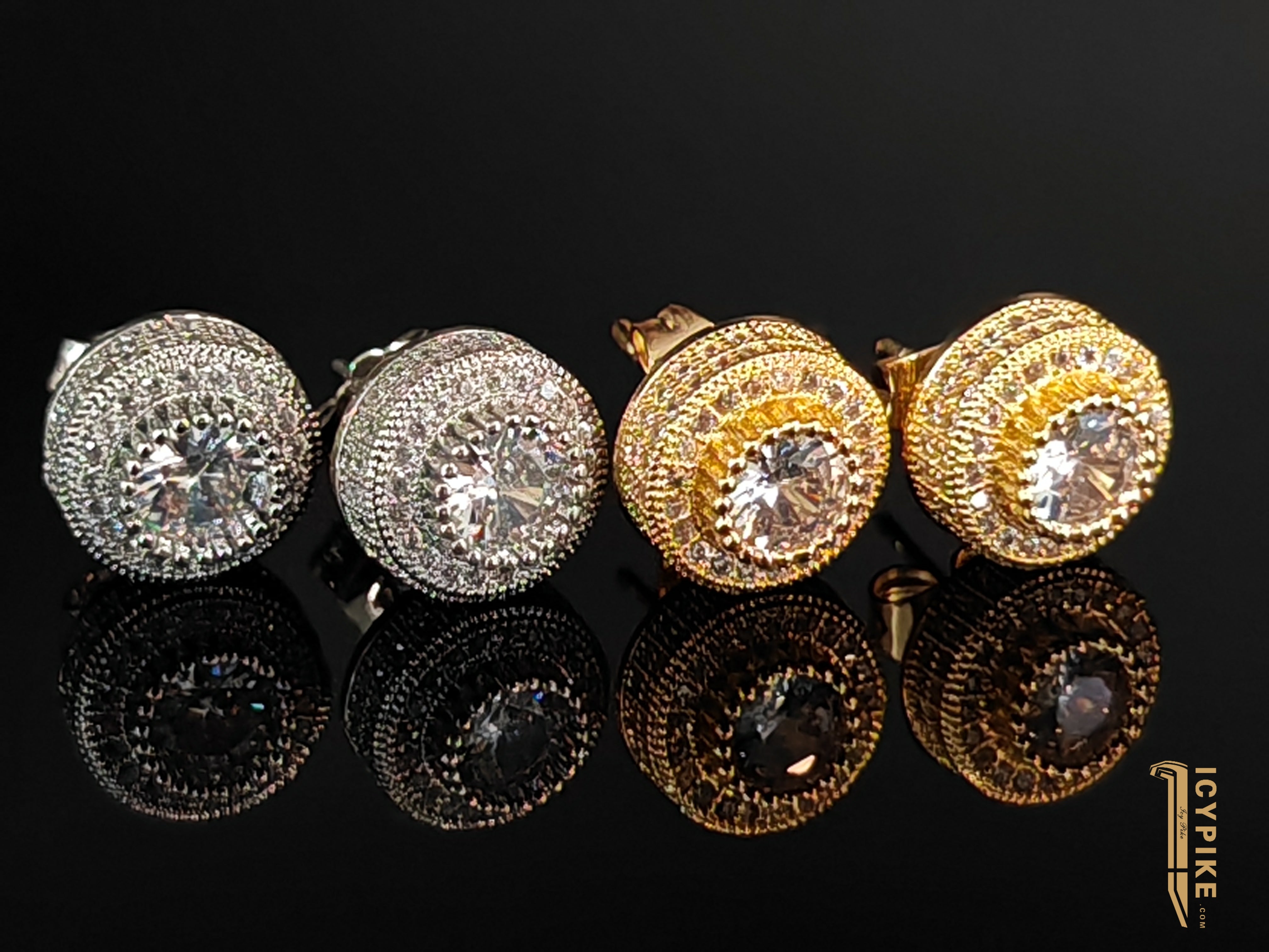 18K Gold Plated Circle Earrings - {{ cuban link}} Earrings