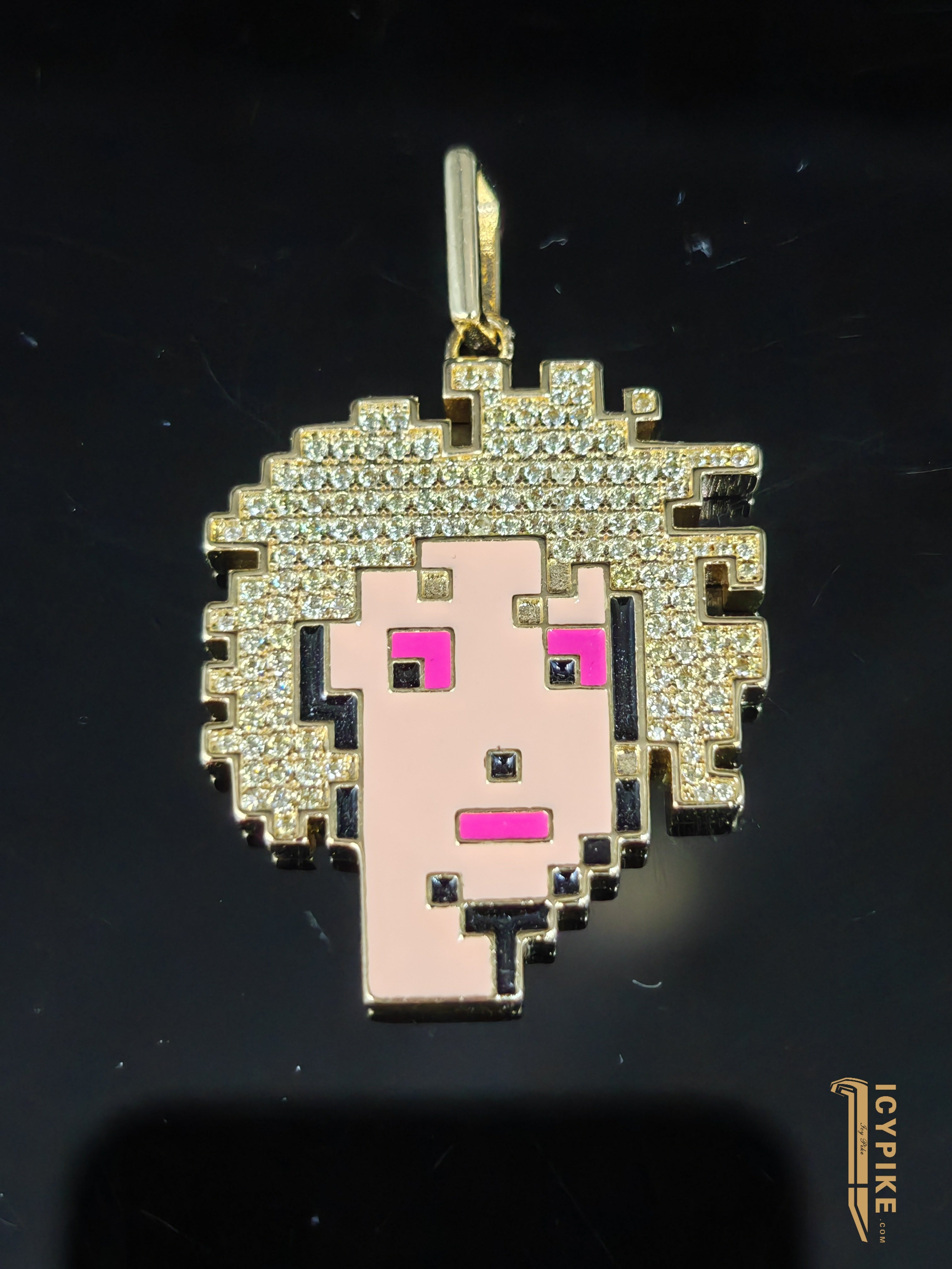 White Gold Plated NFT Pendant #5 - {{ cuban link}} Pendant