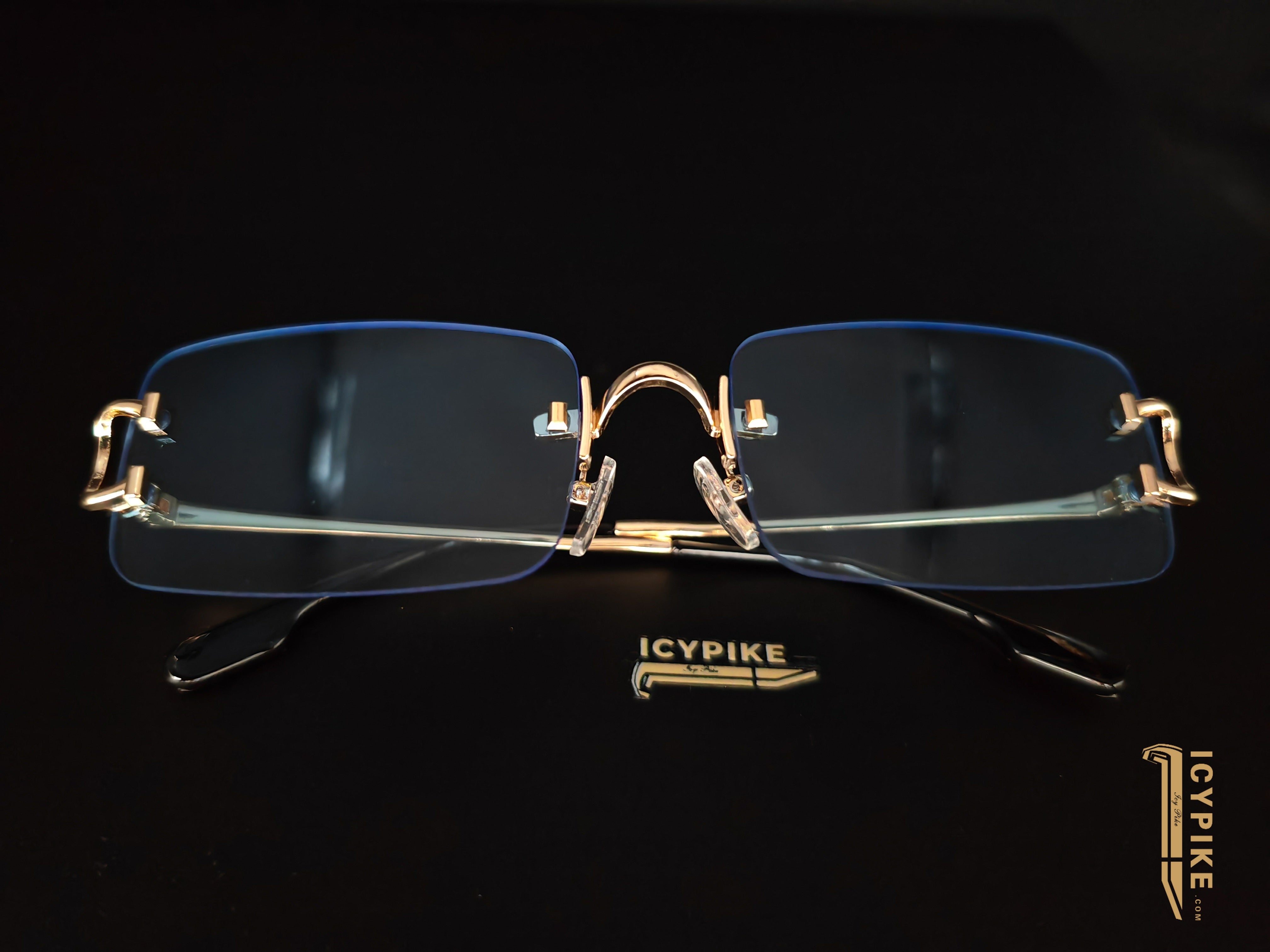 ICYPIKE Gold Frame Sunglasses - {{ cuban link}} Sunglasses