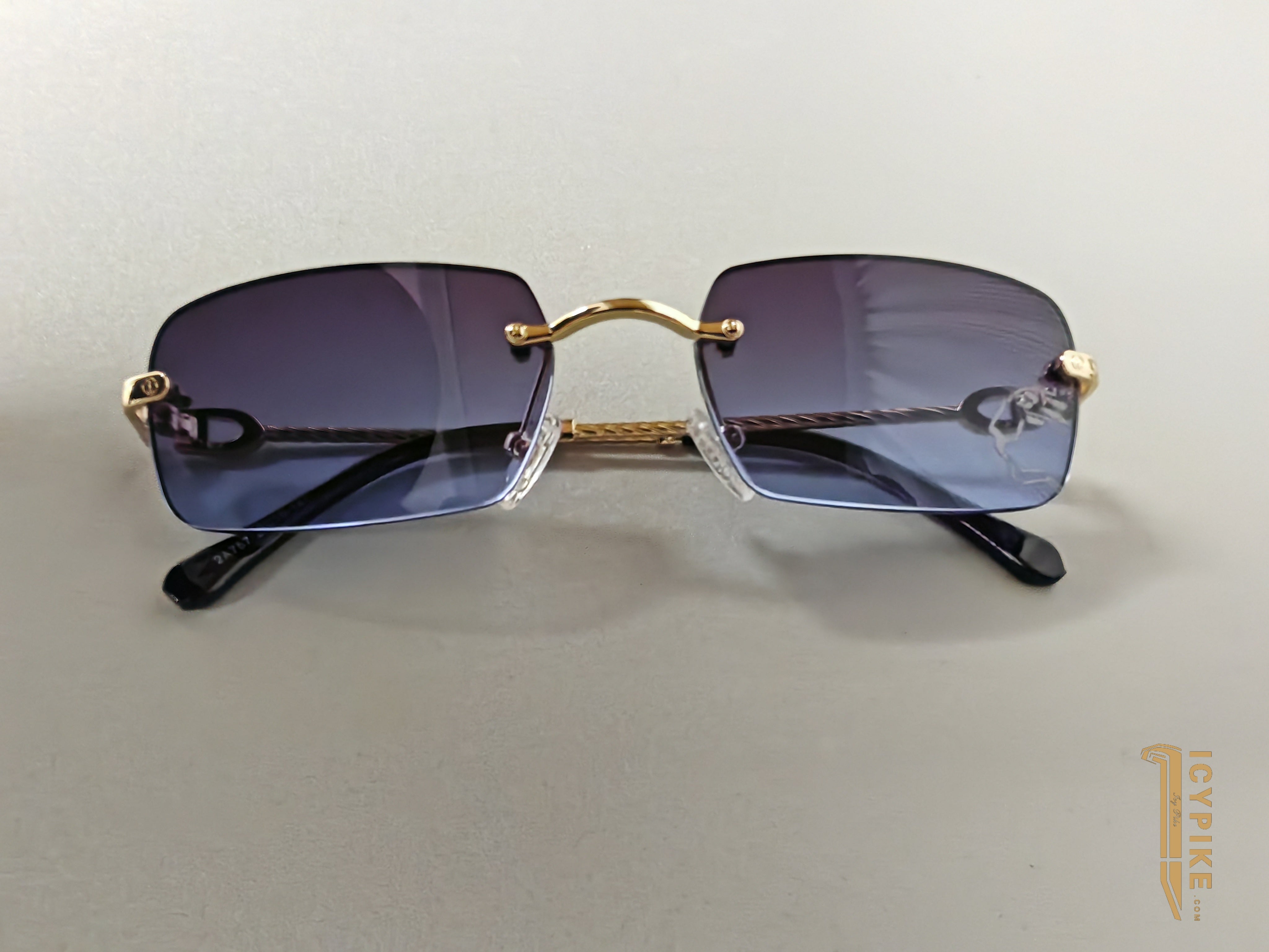 ICYPIKE SUNGLASSES GOLD FRAME - {{ cuban link}} Sunglasses