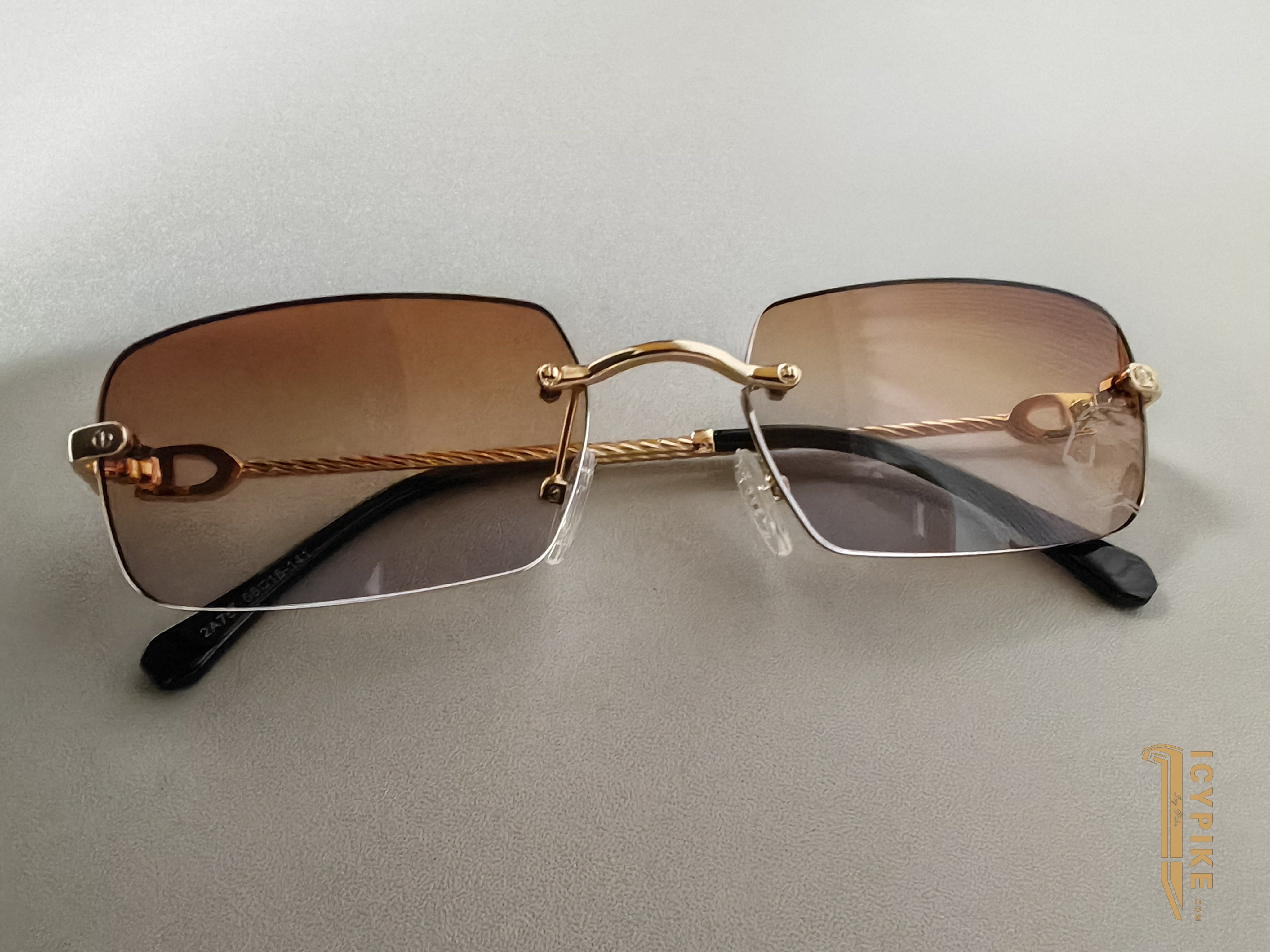 ICYPIKE SUNGLASSES GOLD FRAME - {{ cuban link}} Sunglasses