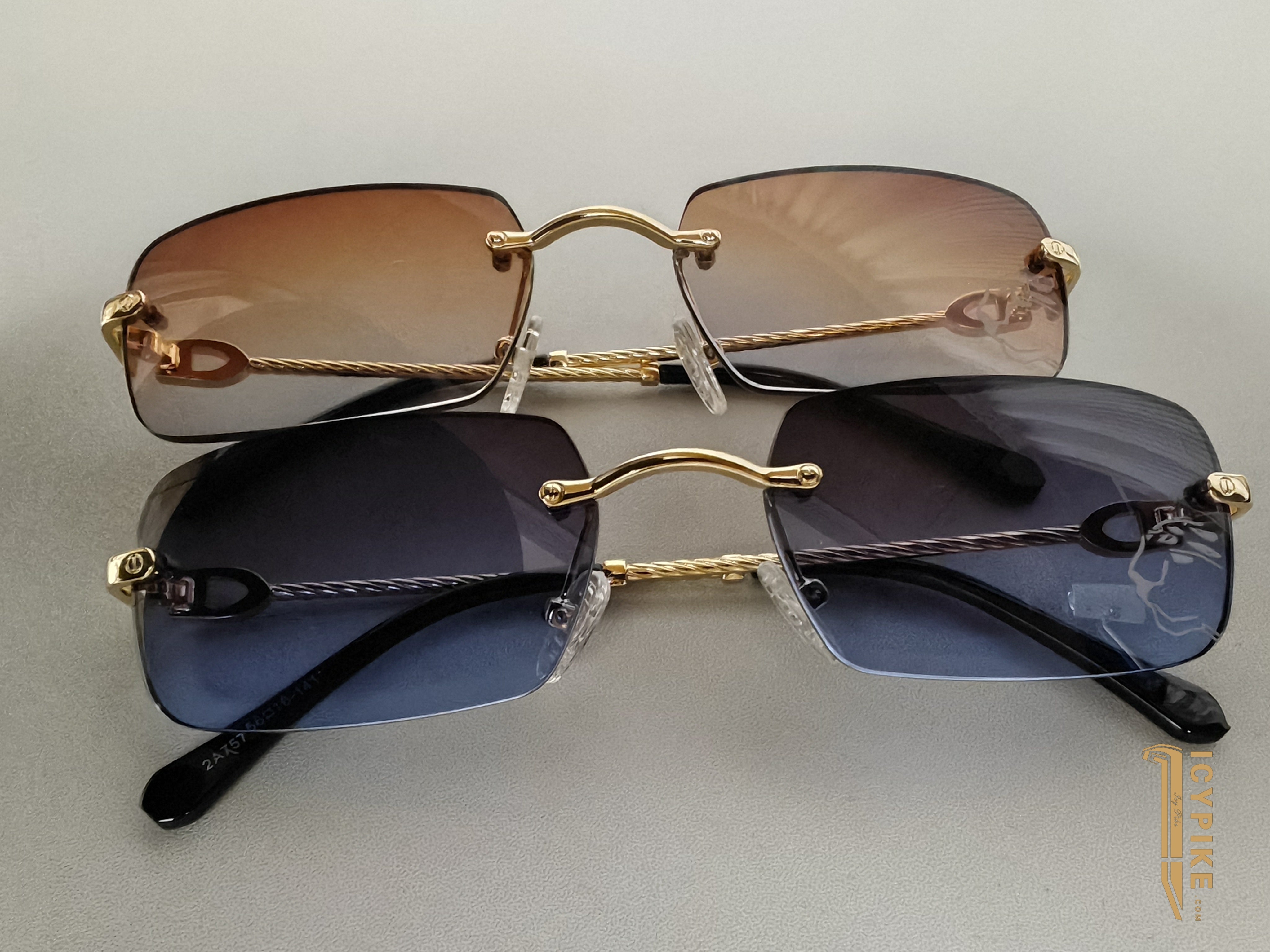 ICYPIKE SUNGLASSES GOLD FRAME - {{ cuban link}} Sunglasses