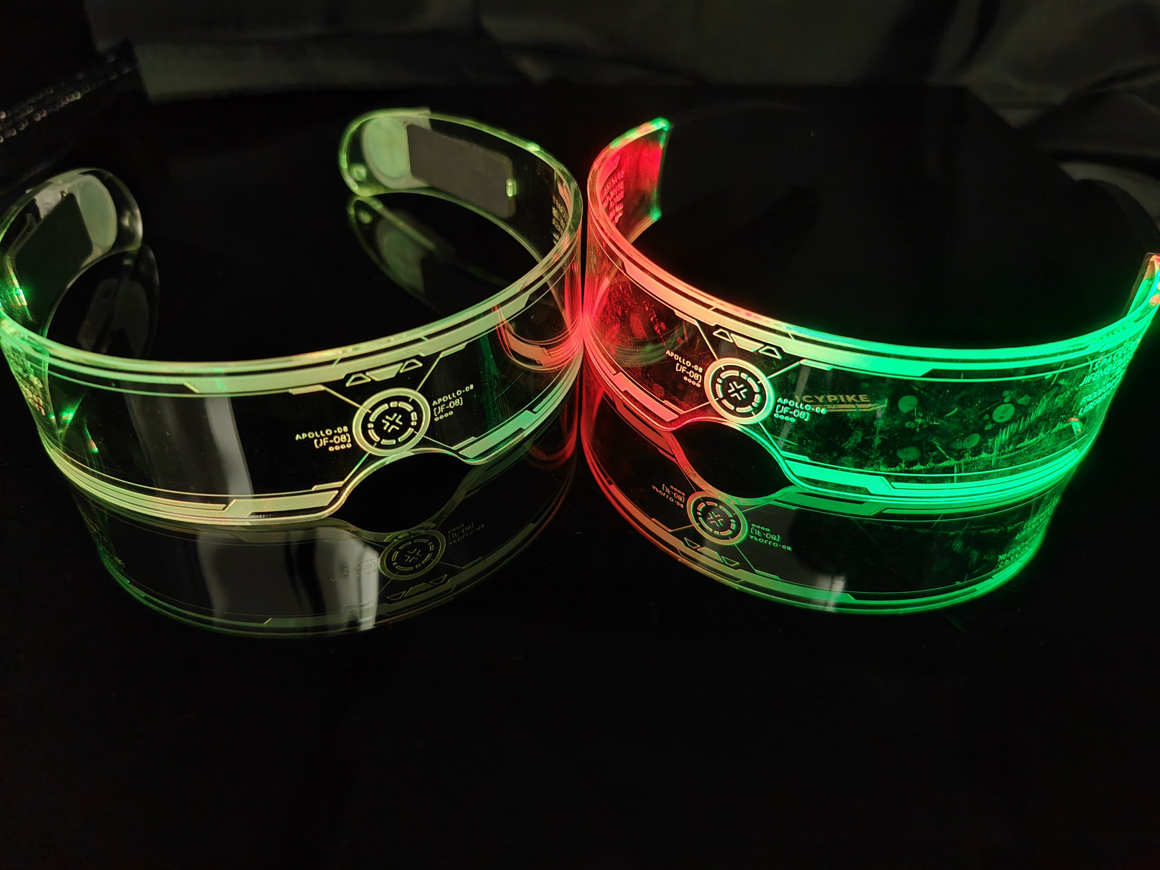 ICYPIKE CYBERPUNK STYLE FASHION NIGHT LIGHT GLASSES - {{ cuban link}} Sunglasses