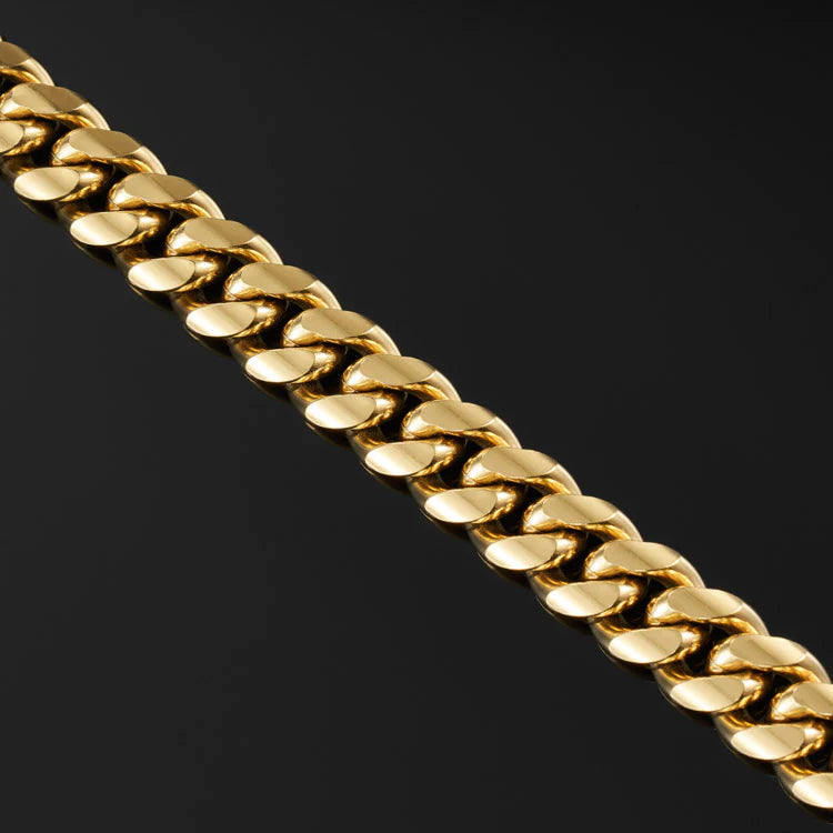 12mm Cuban in 18k Gold Plated Cuban Chain