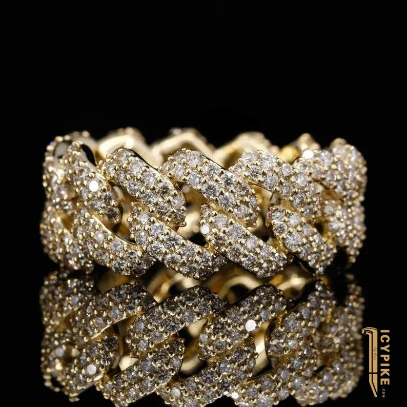 Crown Cuban Link Ring - {{ cuban link}} Ring