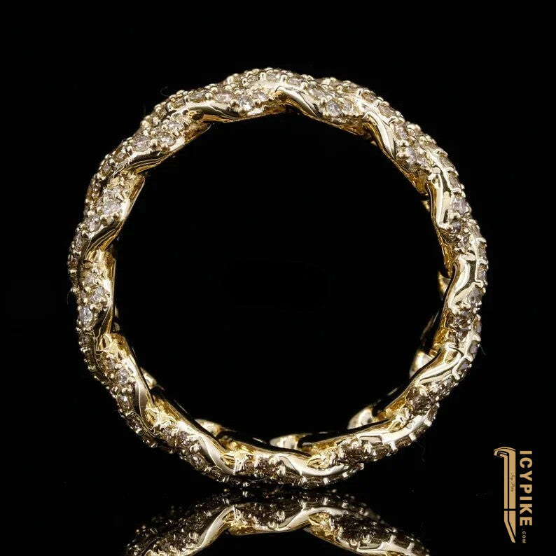 Crown Cuban Link Ring - {{ cuban link}} Ring