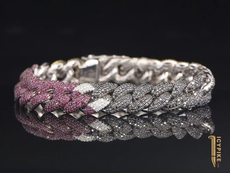 Color Diamond Bracelet - {{ cuban link}} Bracelet