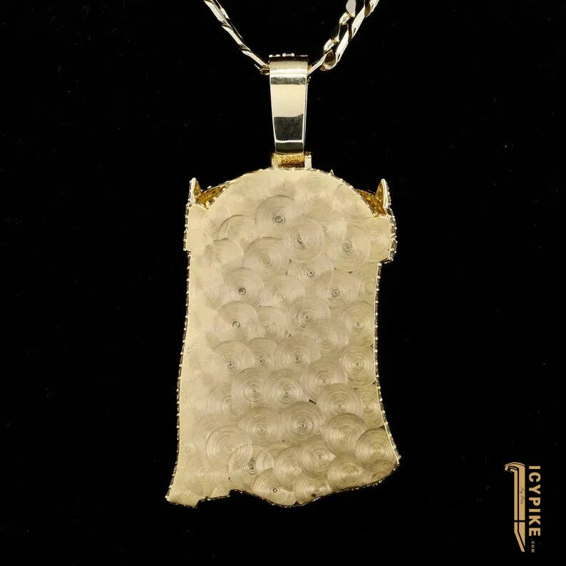 Custom Jesus Iced Out Pendant Men's Diamond Pendant VVS - {{ cuban link}} Pendant